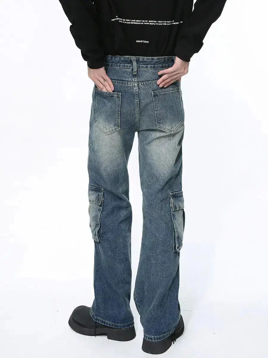 Japanese Brand Retro loose high street pocket jeans Size US 32 / EU 48 - 3 Thumbnail