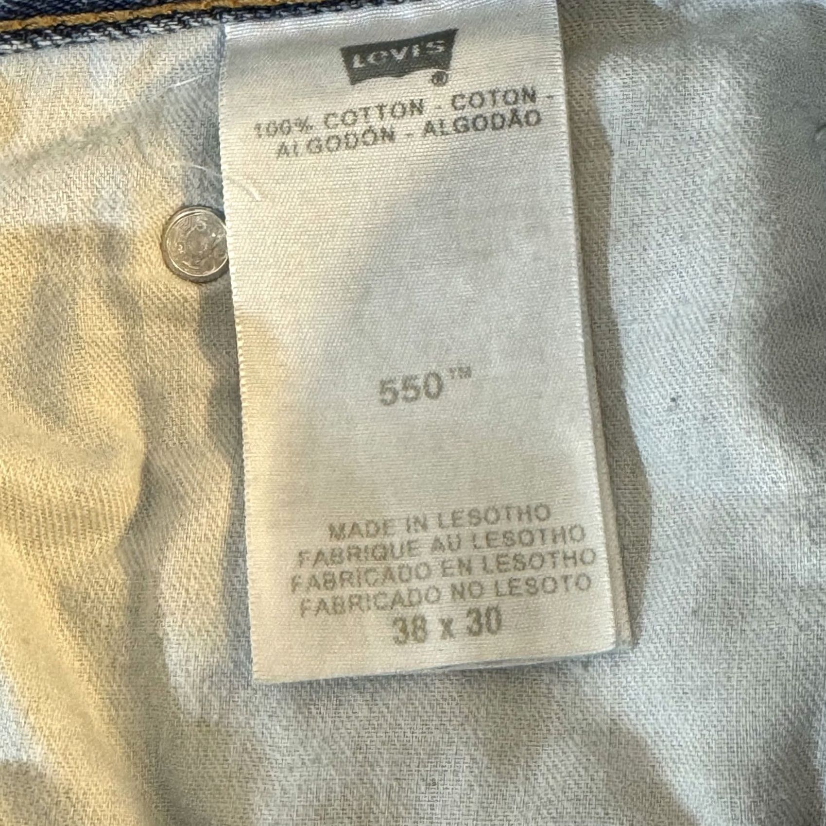 Levi's Levi’s 550 Relaxed Fit Jeans 38x30 Blue Denim Tapered Leg Zip Fly Mens Regular 550 jeans blue denim Size US 38 / EU 54 - 5 Thumbnail
