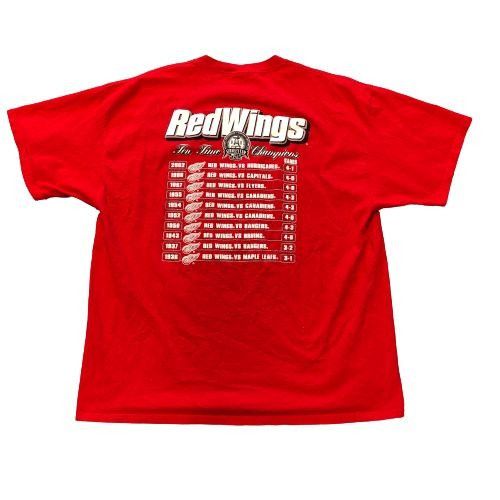 Delta Vintage 2002 Red Wings Stanley Cup Champions Red T-Shirt Size US XXL / EU 58 / 5 - 3 Thumbnail