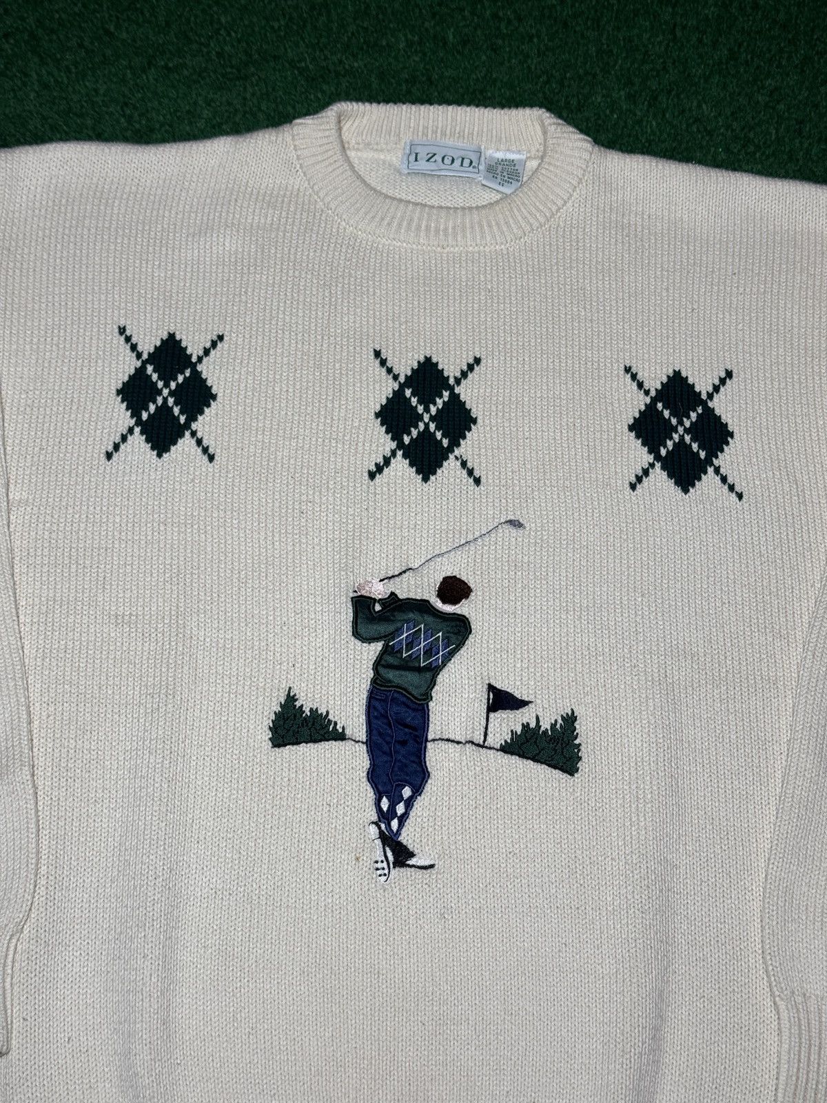 Izod Izod Golf Vintage Knit Sweater Crewneck Medium Golfing Size US M / EU 48-50 / 2 - 2 Thumbnail