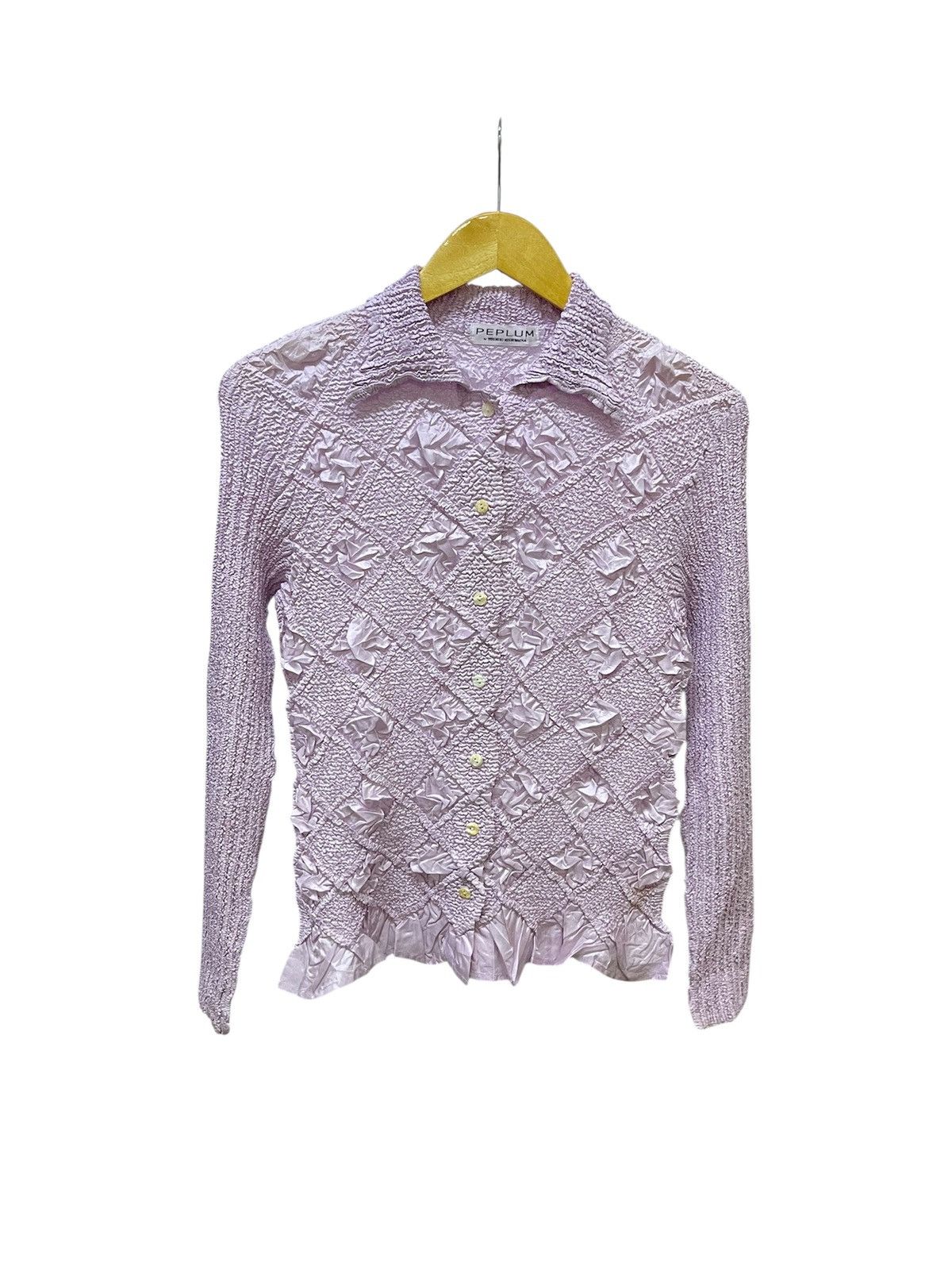 Issey Miyake Vintage Yoshiki Hishinuma x Issey Miyake Ruched Tan Blouse Size S / US 4 / IT 40 - 2 Thumbnail