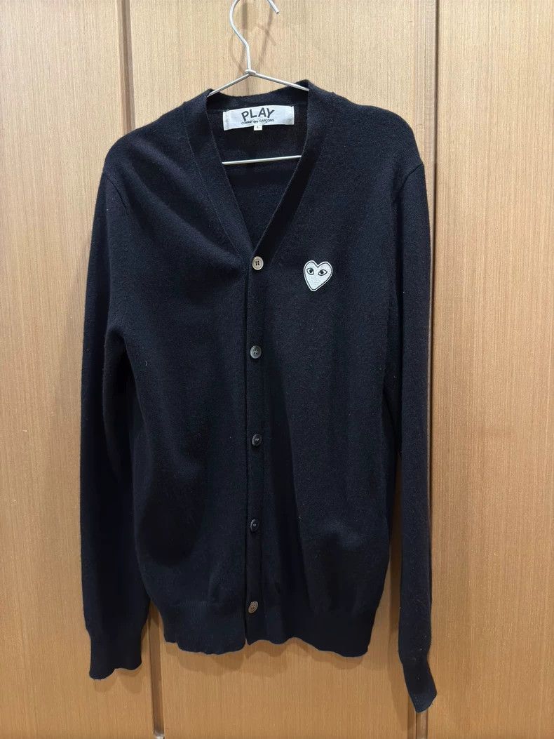Comme des Garcons Comme Des Garcons Play cardigan, classic black V-neck, 100 Size US L / EU 52-54 / 3 - 2 Thumbnail