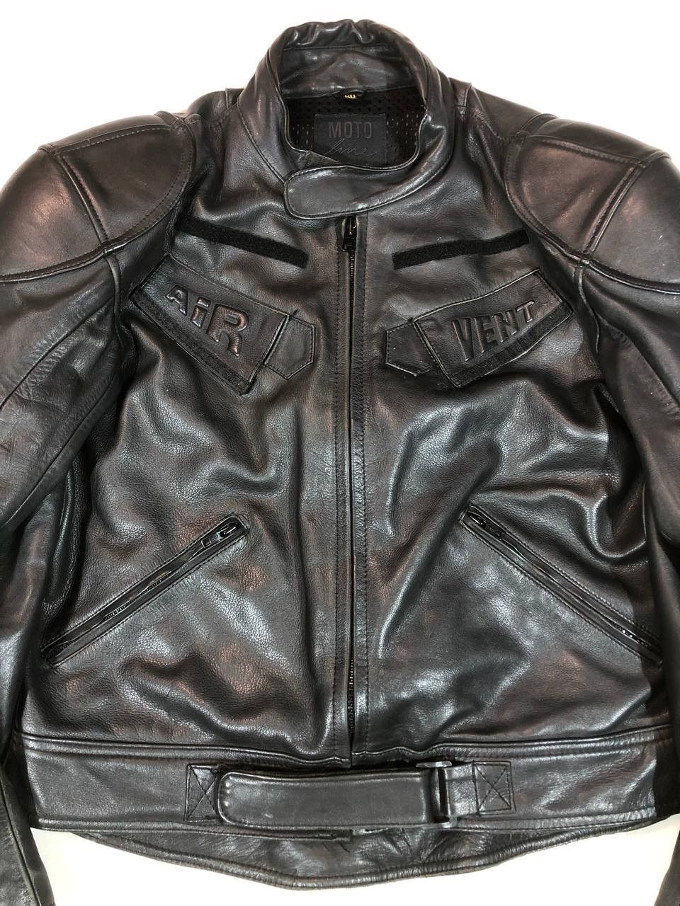 Other Moto Line Racing Biker Leather Jacket Black Style Size US XL / EU 56 / 4 - 4 Thumbnail