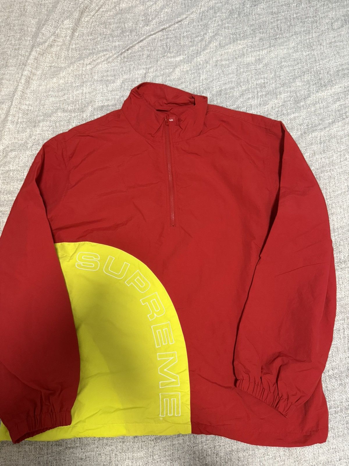 Supreme Supreme Corner Arc Half zip pullover red yellow jacket Size US XL / EU 56 / 4 - 2 Thumbnail