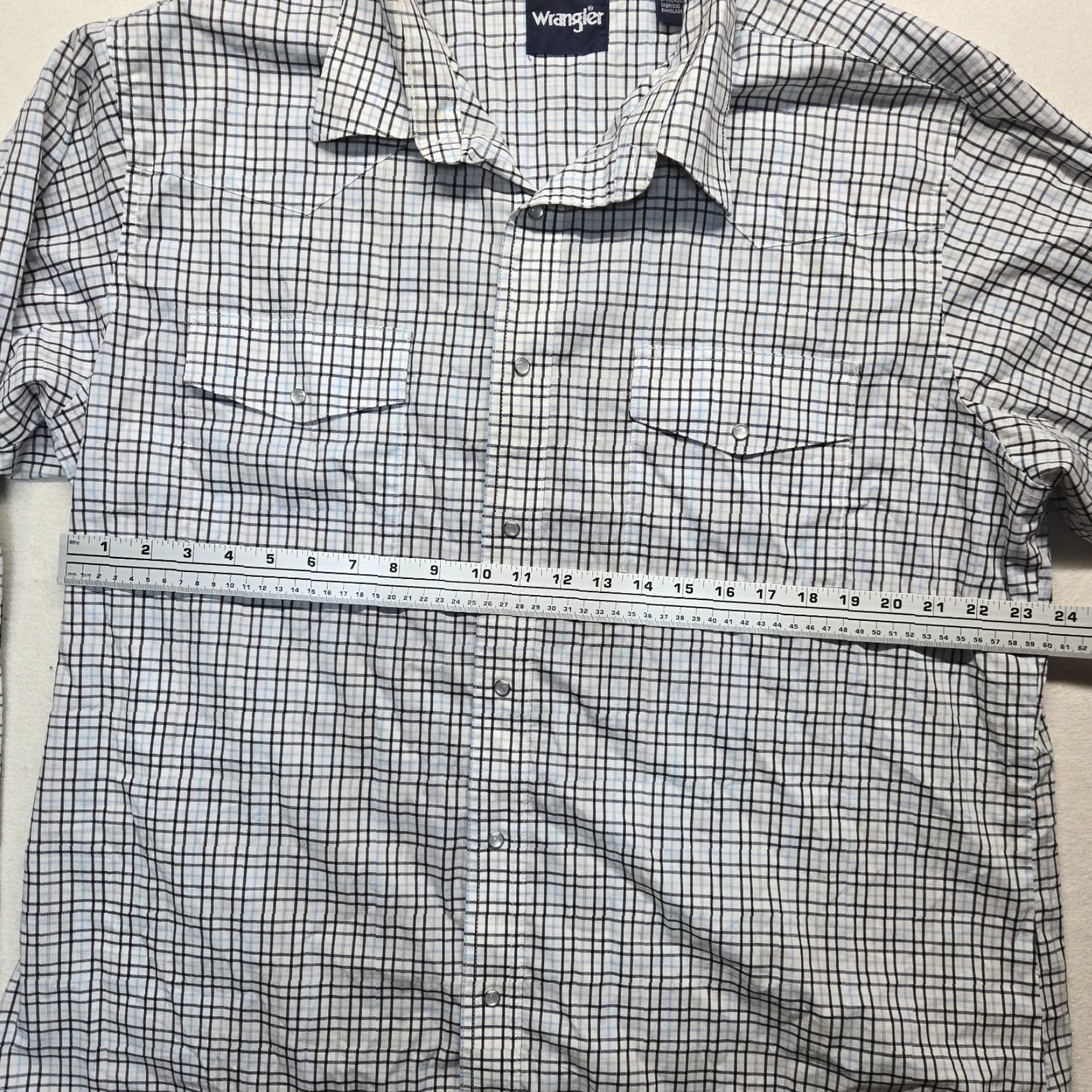 Wrangler Wrangler Button-Up Shirt Blue Plaid Cowboy Western Mens 2XL Size US XXL / EU 58 / 5 - 5 Thumbnail