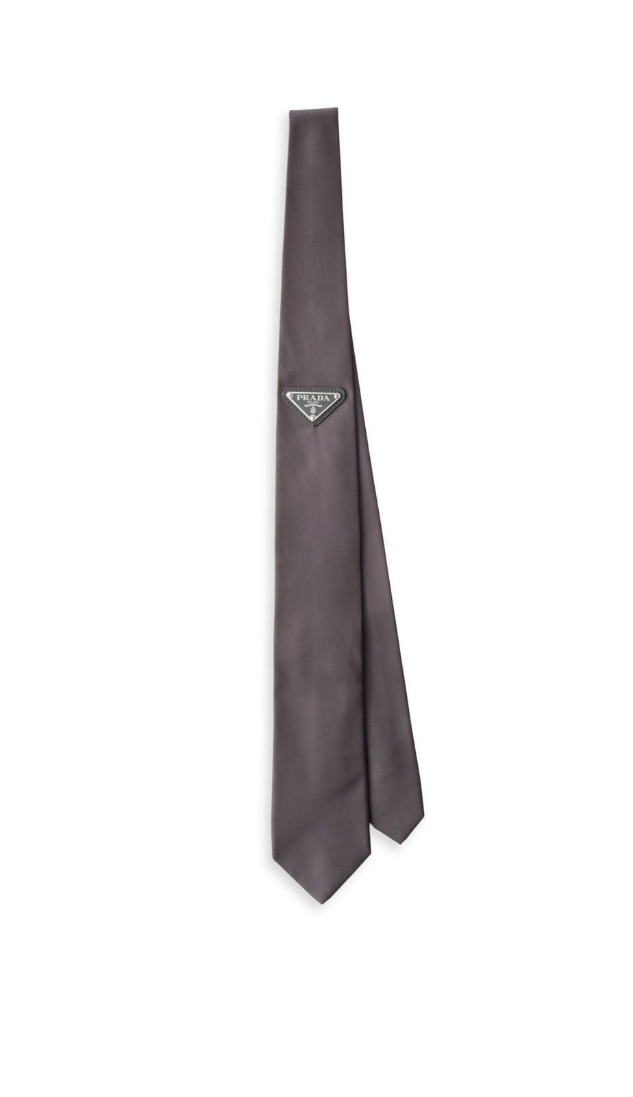 image of Prada Re-Nylon Gabardine Tie in Grey, Men's