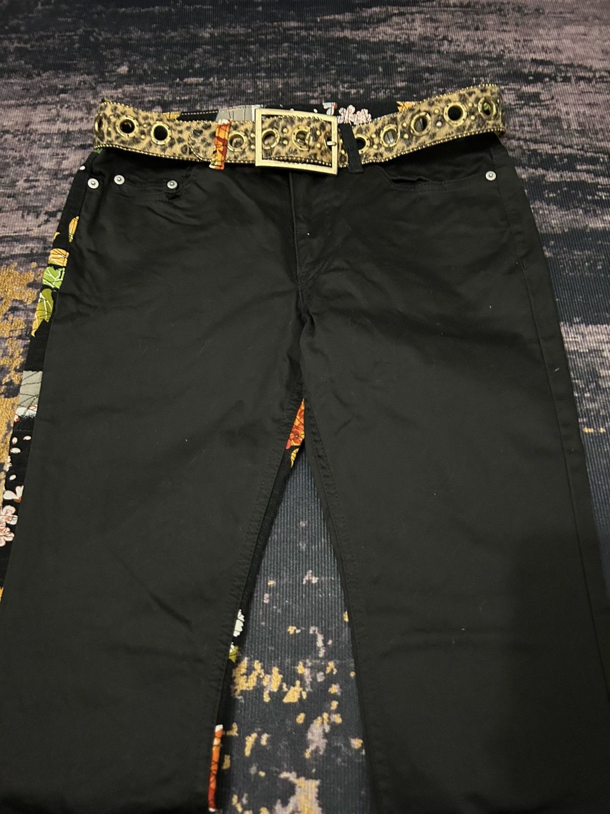 Japanese Brand Japanese Brand Glamdy Flower Motive Restructure Flare Pants Size US 32 / EU 48 - 6 Thumbnail