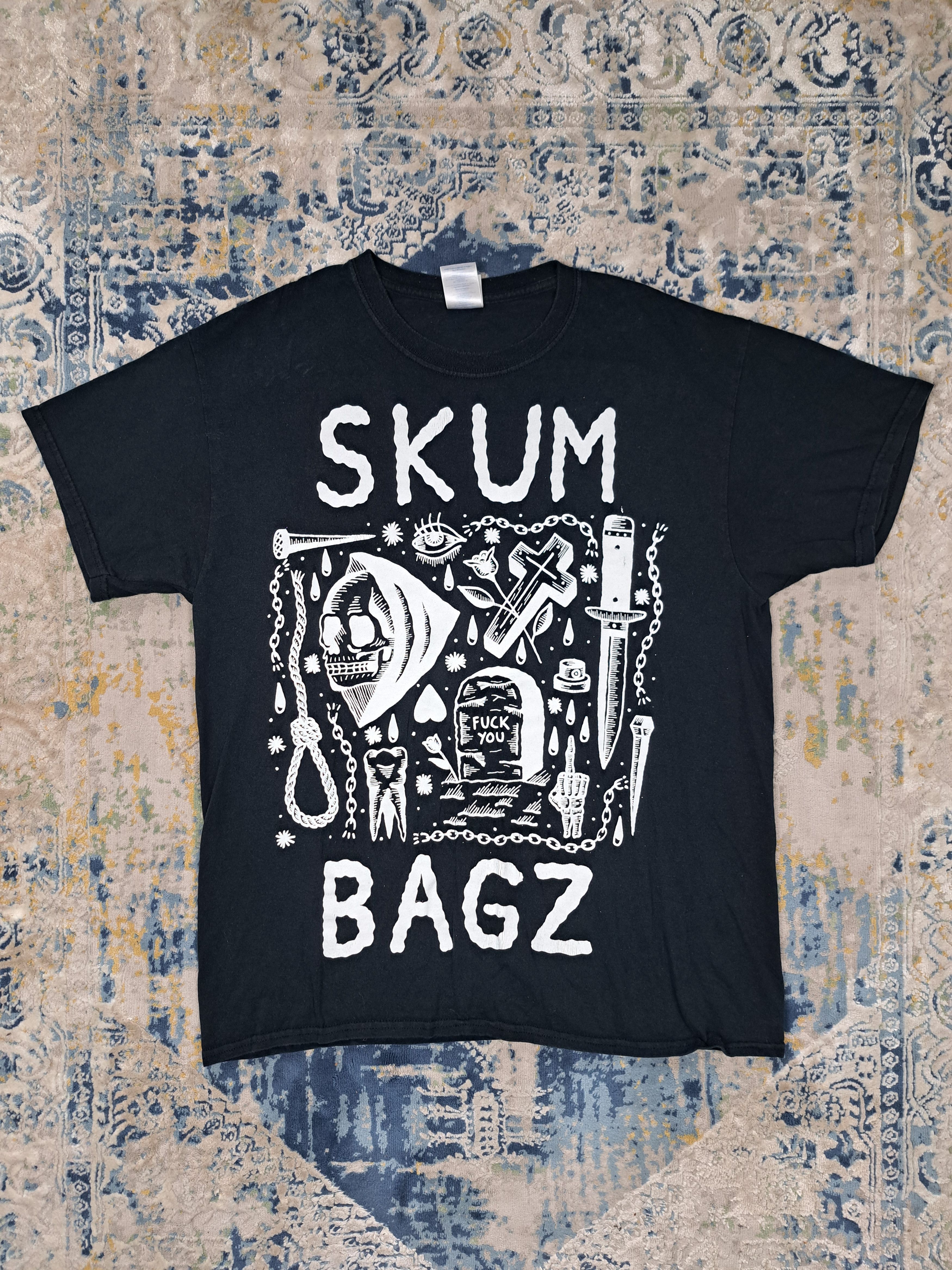 Vintage Skum Bagz Fuck You Metal Tee Death Opium Dead Skull Size US L / EU 52-54 / 3 - 1 Thumbnail
