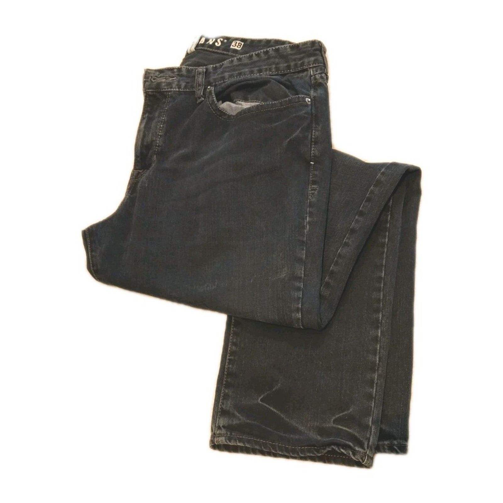 Guess GUESS Brit Rocker Men Slim Straight Fit Black Jeans 38x32 Size US 38 / EU 54 - 1 Thumbnail