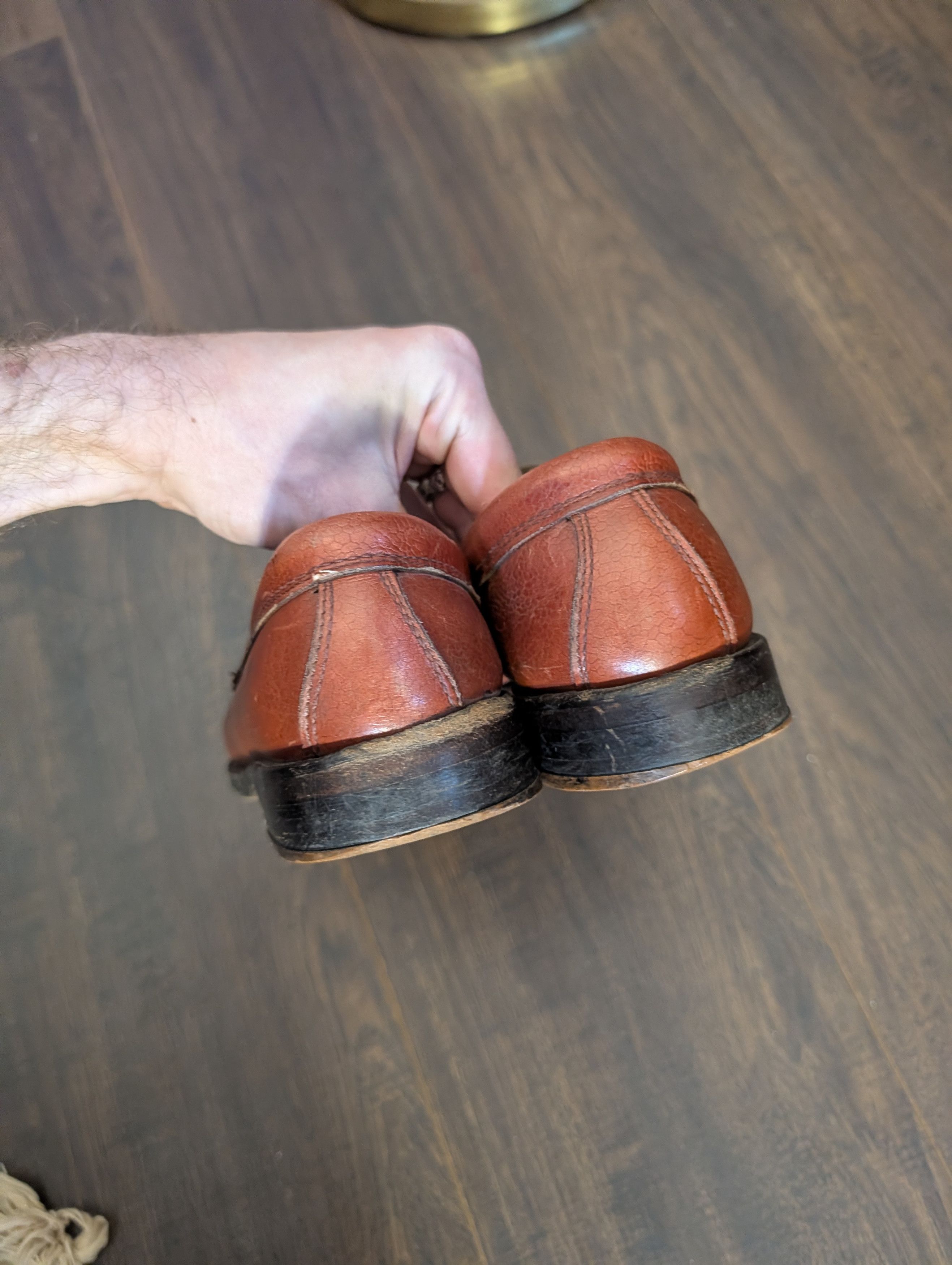 Handmade Vintage Arnold's Boot Shops New Haven loafers leather Size US 7.5 / EU 40-41 - 4 Thumbnail