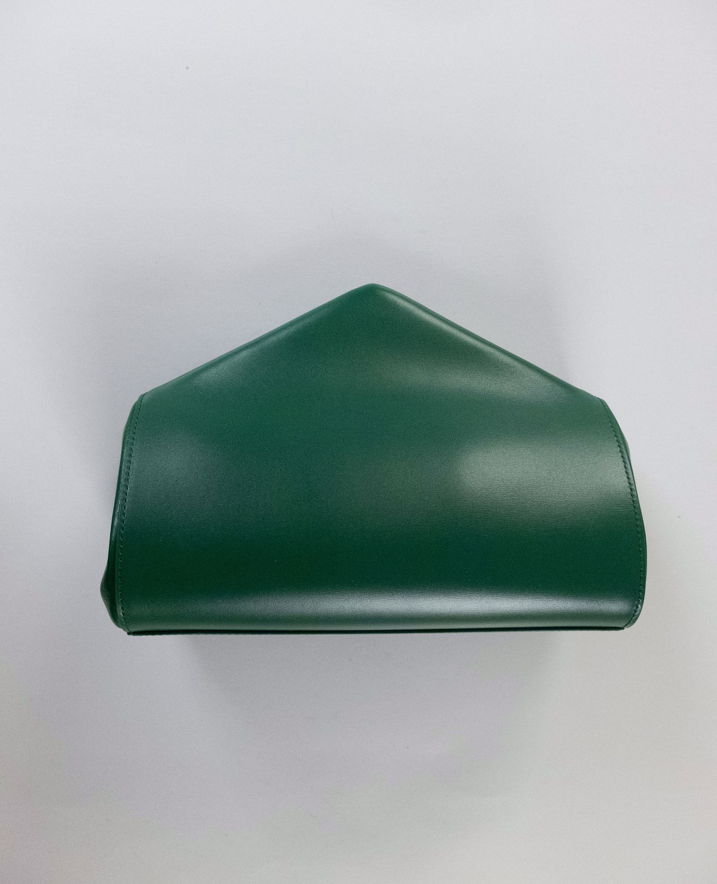 Bottega Veneta BOTTEGA VENETA Tip green leather chain shoulder bag clutch Size ONE SIZE - 14 Thumbnail
