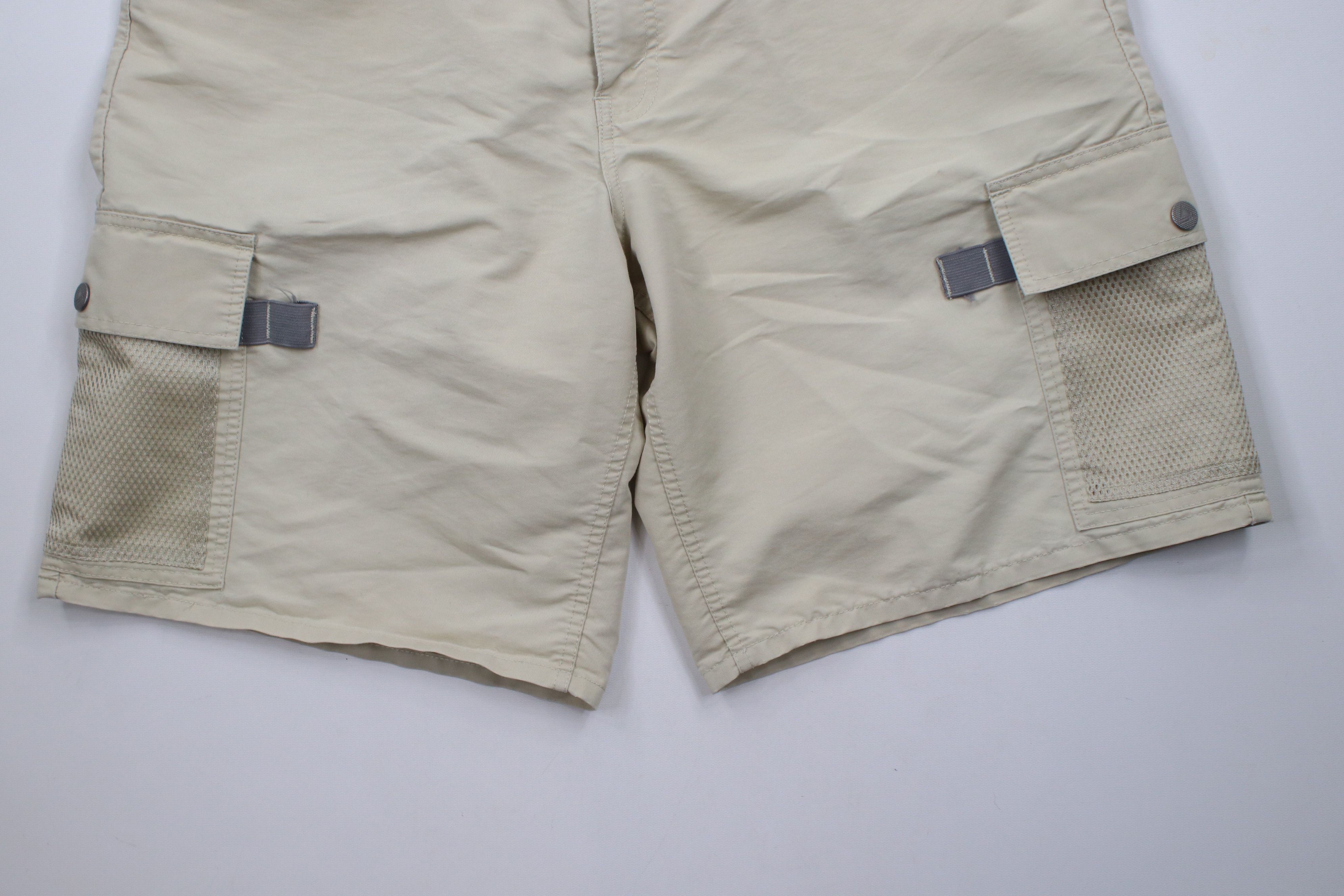 Levi's × Vintage Vintage 90s Levis Silvertab Mesh Pocket Cargo Shorts Beige Size US 36 / EU 52 - 4 Thumbnail