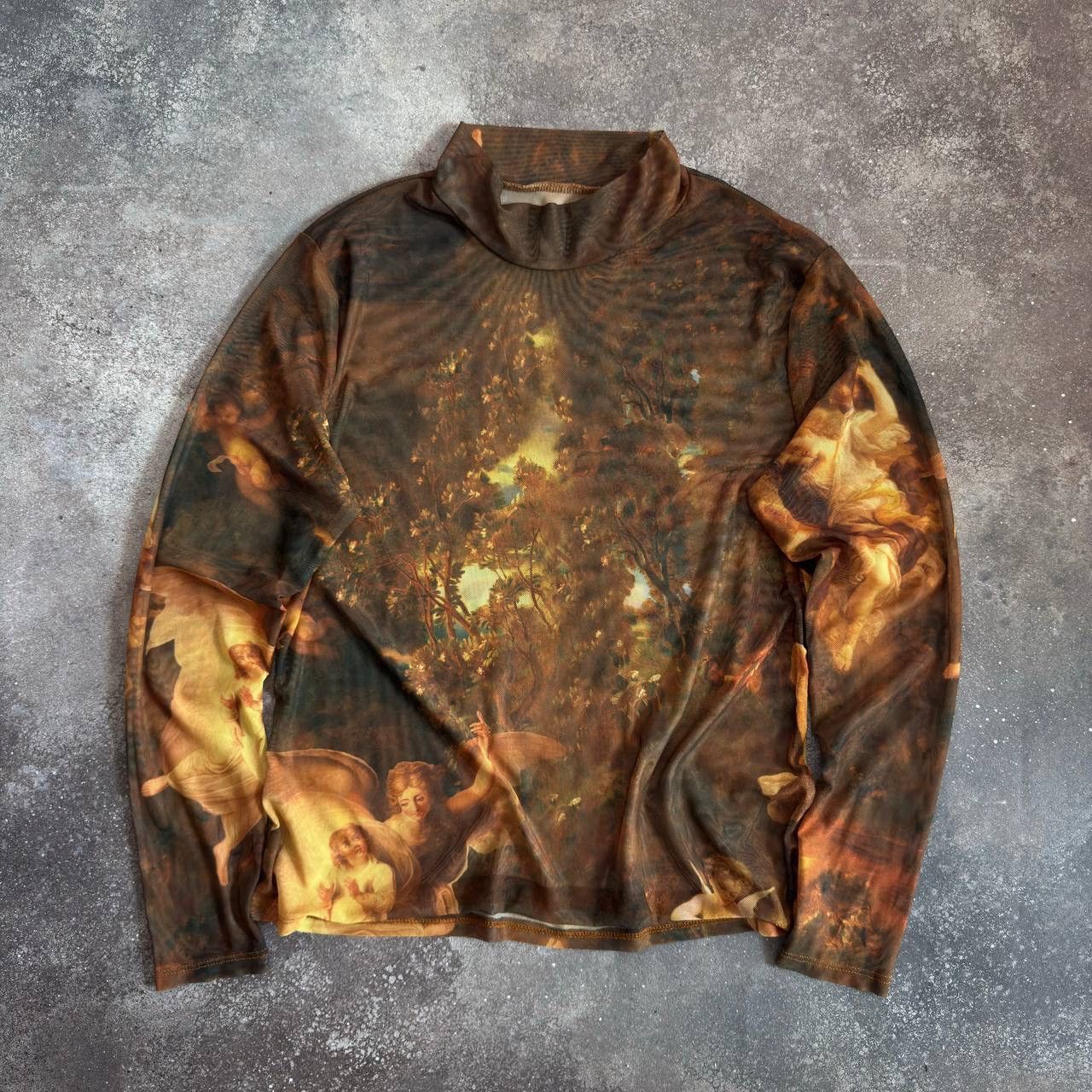 20471120 × Vintage Jean Paul Gaultier Style Full Mesh Y2K Long Sleeve Top Size M / US 6-8 / IT 42-44 - 2 Thumbnail