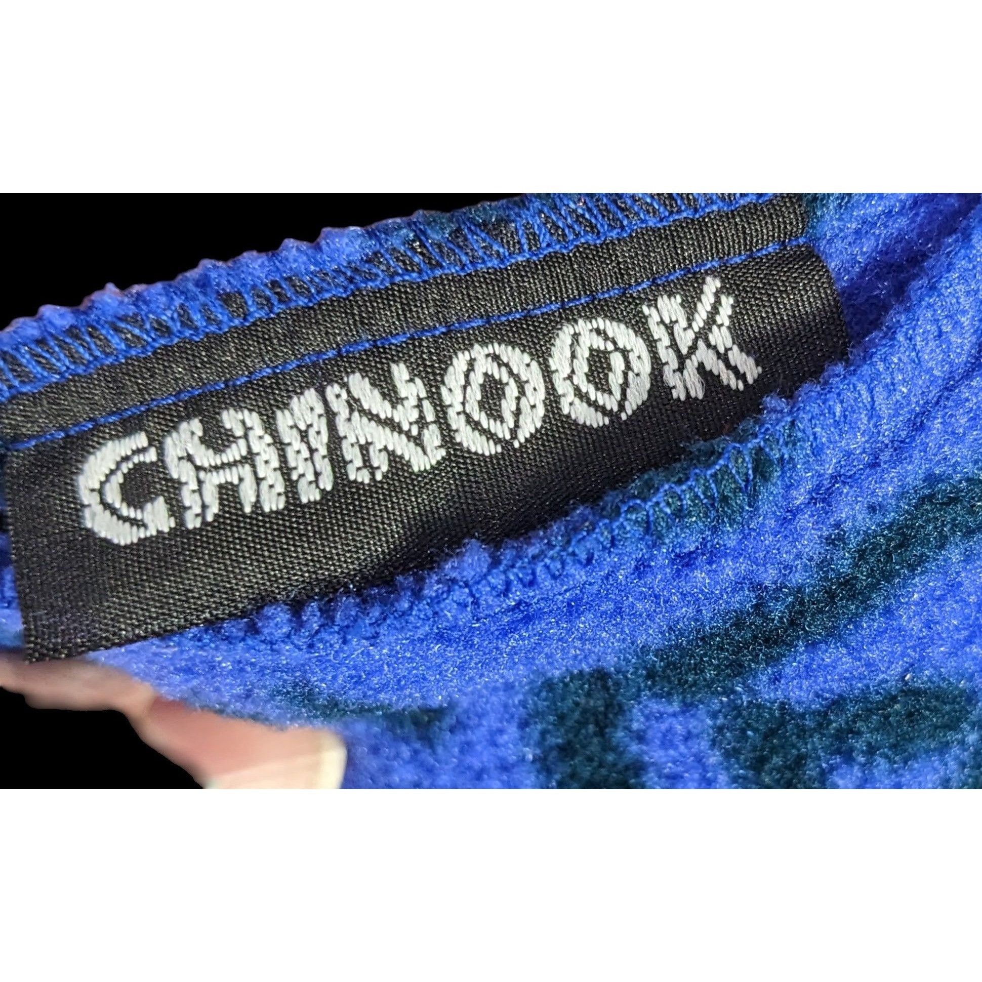 Other Vintage 90s Chinook Abstract Blue Fleece Scarf 68"x8" Warm & Size ONE SIZE - 3 Thumbnail