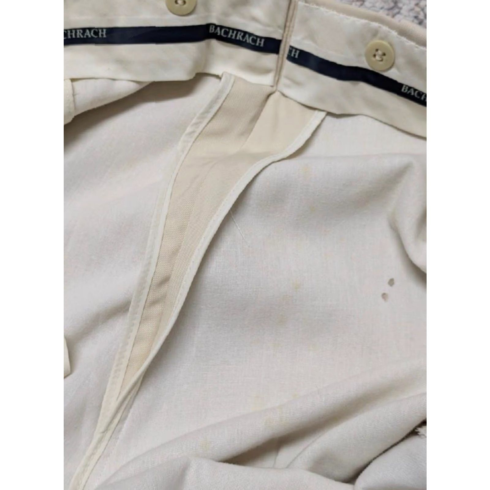 Vintage VINTAGE Bachrach dress pants 42x30 Swing pleated wool baggy loose cream off-white Swing 1950's Mens Size US 42 / EU 58 - 5 Thumbnail