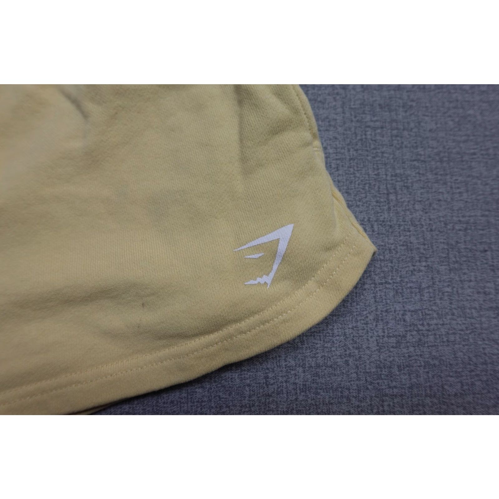 Gymshark Gymshark Shorts Womens Small Yellow Terry Drawstring Athletic Lounge Fitness Size 28" / US 6 / IT 42 - 2 Thumbnail