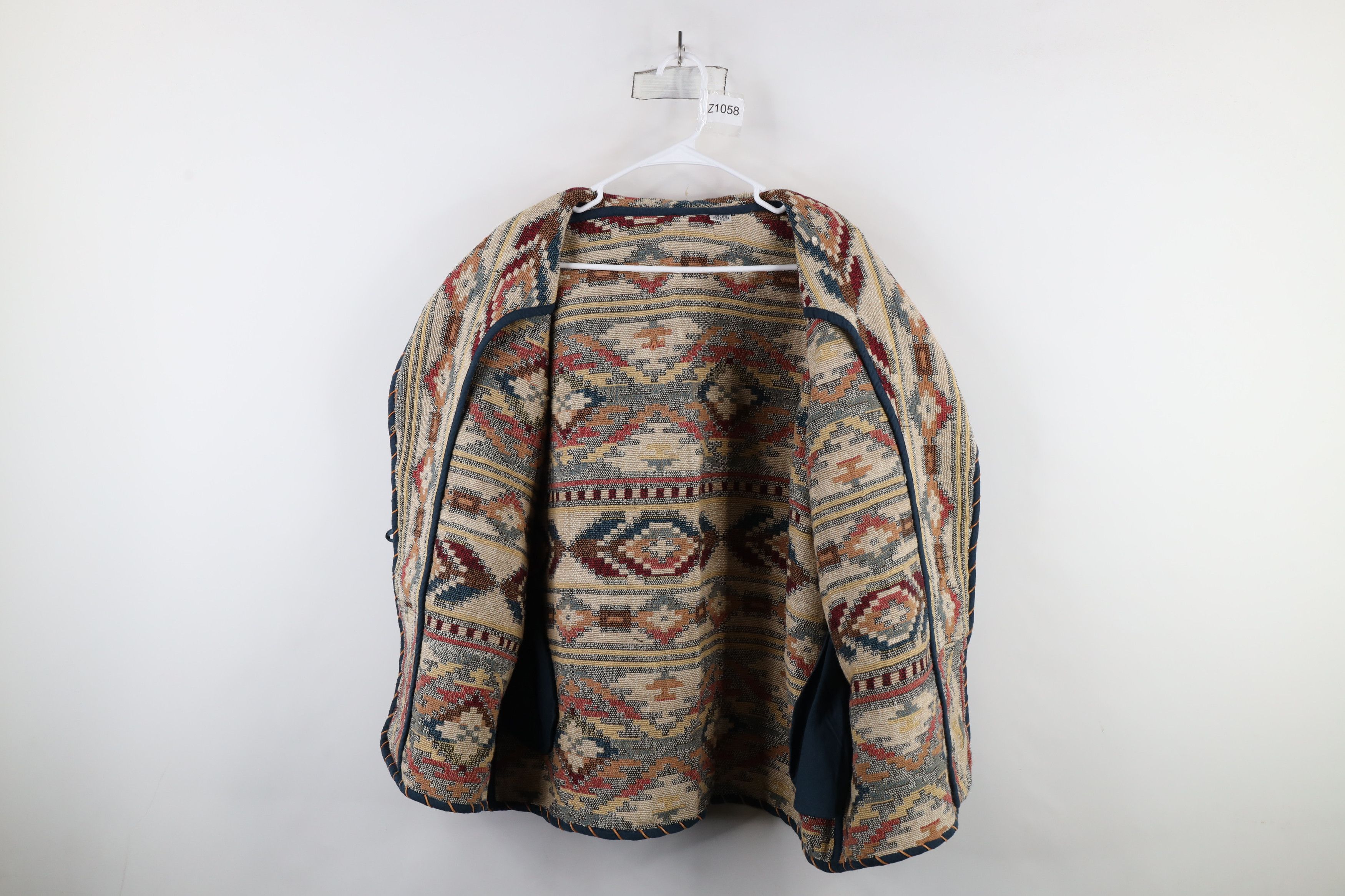 Vintage Vintage 90s Streetwear Tapestry Southwestern Blazer Jacket Size XXL / US 16-18 / IT 52-54 - 9 Thumbnail
