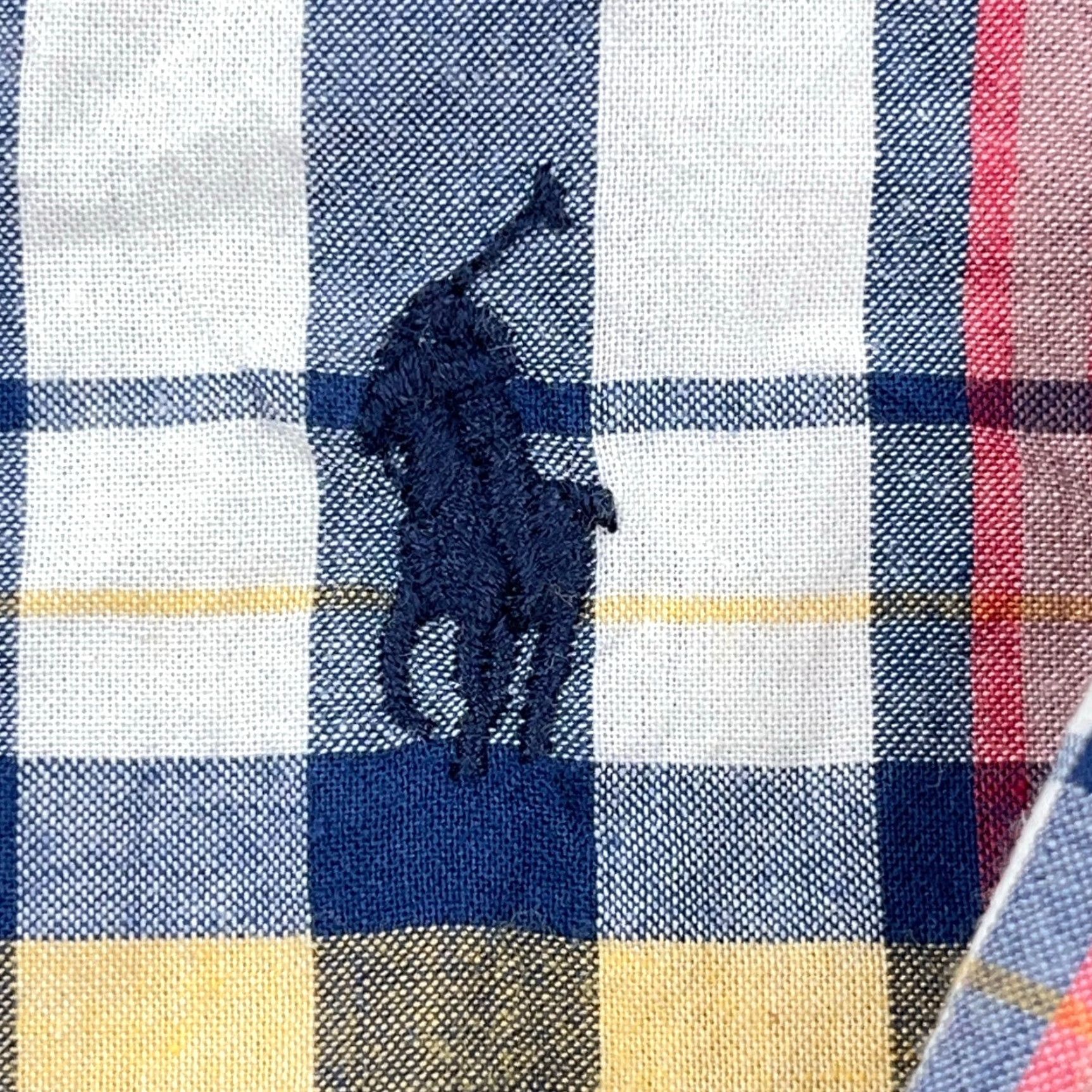 Ralph Lauren Ralph Lauren Shirt Men Large Plaid Button-Up Lightweight Cotton Camp Casual Branding Logo Blue Red (90s/Colorful/Preppy) Mens Size US L / EU 52-54 / 3 - 7 Thumbnail