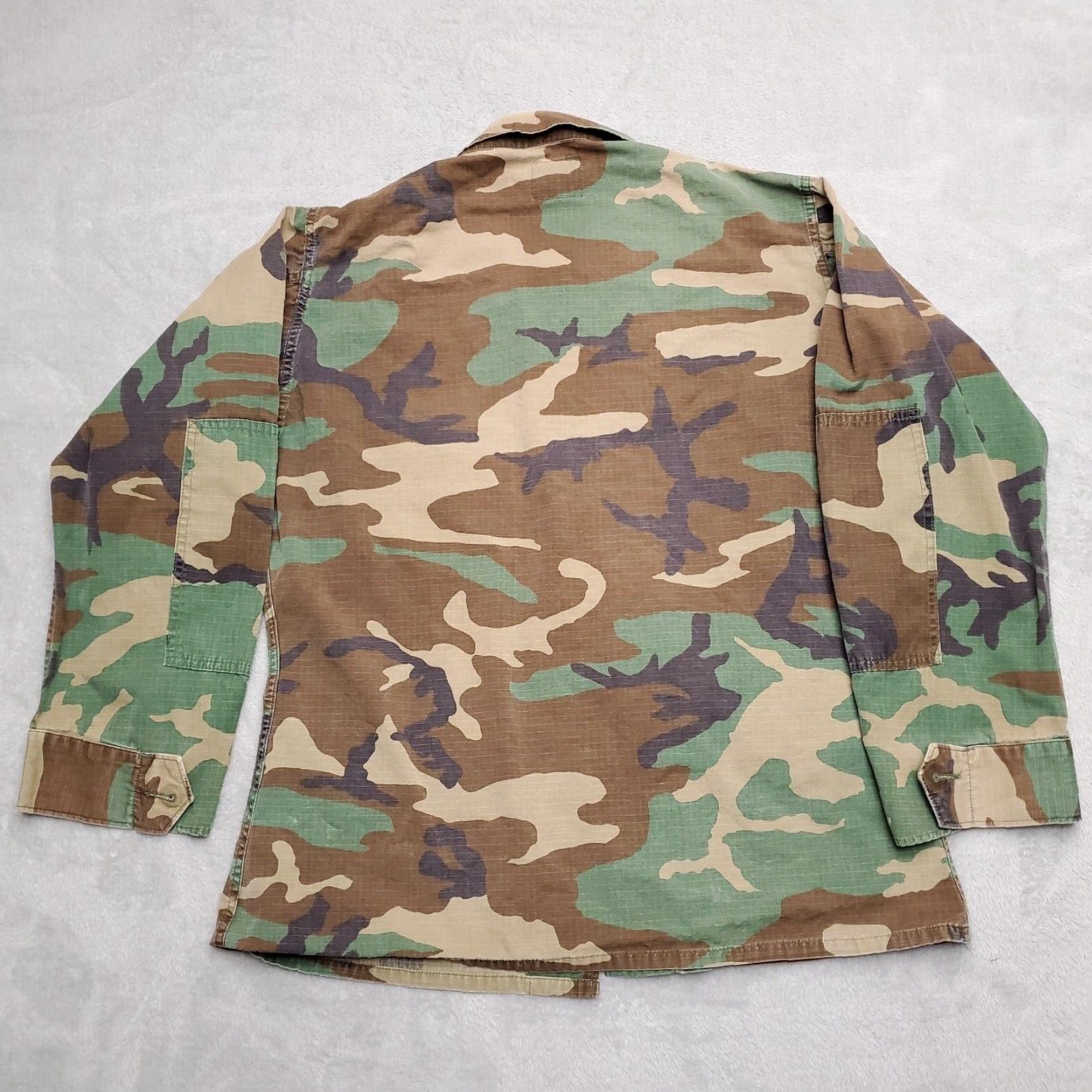 Vintage VINTAGE EA Woodland Camo Shirt Mens M Camouflage Military Army Button-Up Twill Cotton Nylon All Seasons Size US M / EU 48-50 / 2 - 7 Thumbnail