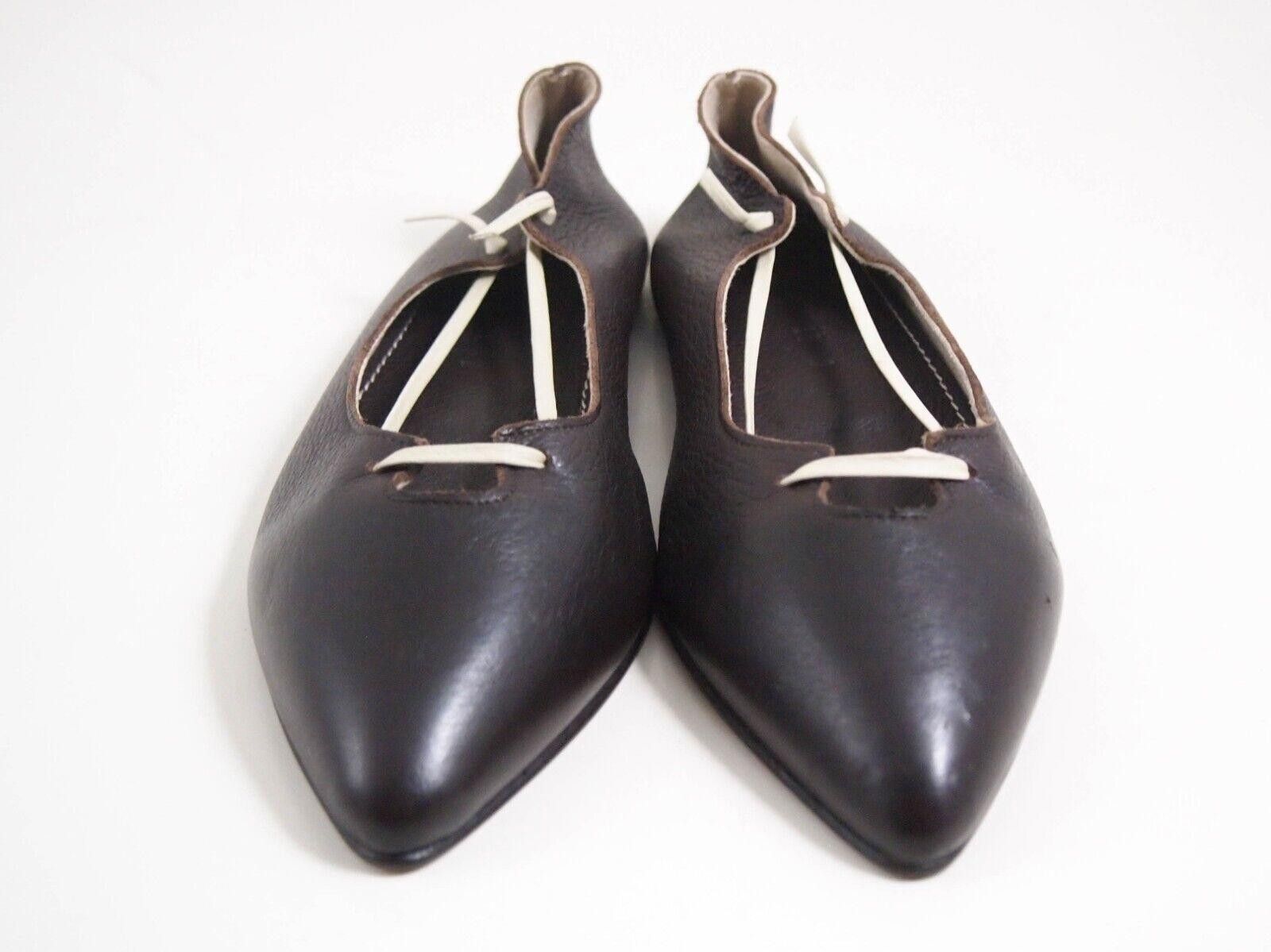 Marni Marni Ballet Flats Brown Leather Womens Size EU 37 US 7 Size US 7 / IT 37 - 4 Thumbnail