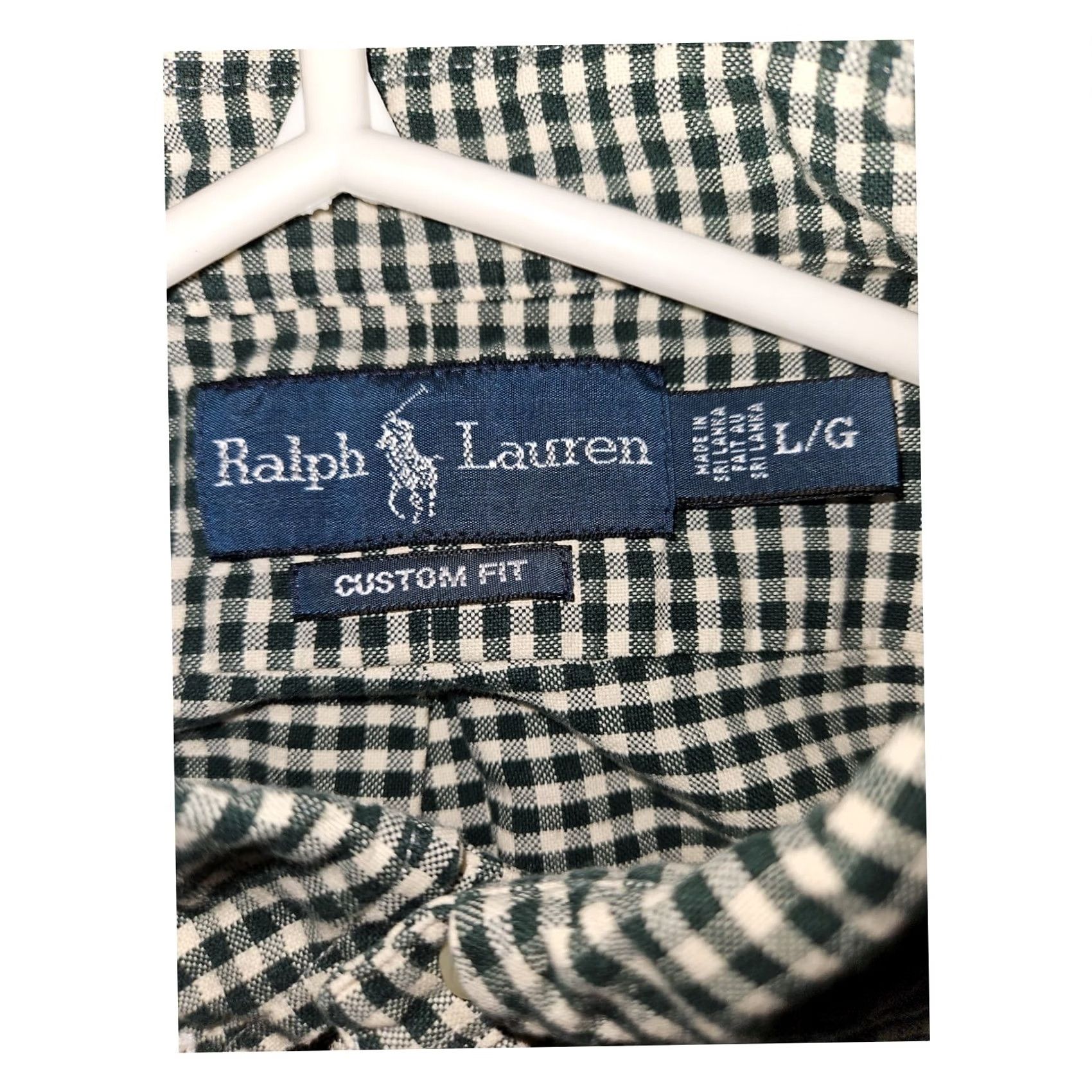 Ralph Lauren VINTAGE Ralph Lauren Shirt Mens L Green Button Down Men Gingham Check Long Sleeve VGT Size US L / EU 52-54 / 3 - 2 Thumbnail