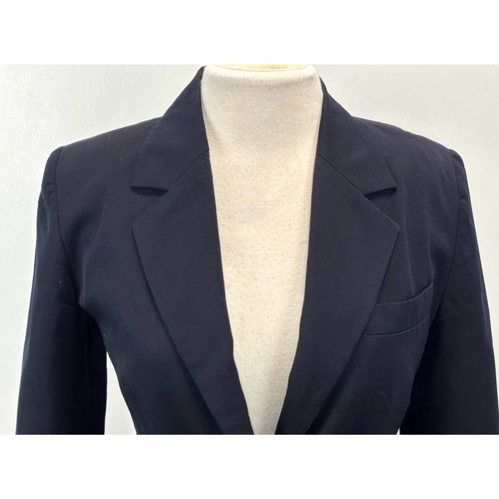 Talbots VINTAGE Talbots Blazer 100% Wool Sz 6P Petite Navy Blue Jacket Women Business Power Boss Classic Preppy Size M / US 6-8 / IT 42-44 - 5 Thumbnail