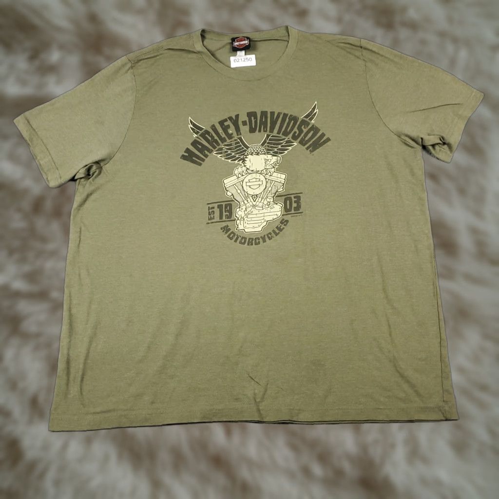 Harley Davidson Harley Davidson Shirt 3XL Beige Alligator Alley Fort Lauderdale Florida Logo Mens Short Sleeve Crew Neck Size US XXL / EU 58 / 5 - 1 Thumbnail