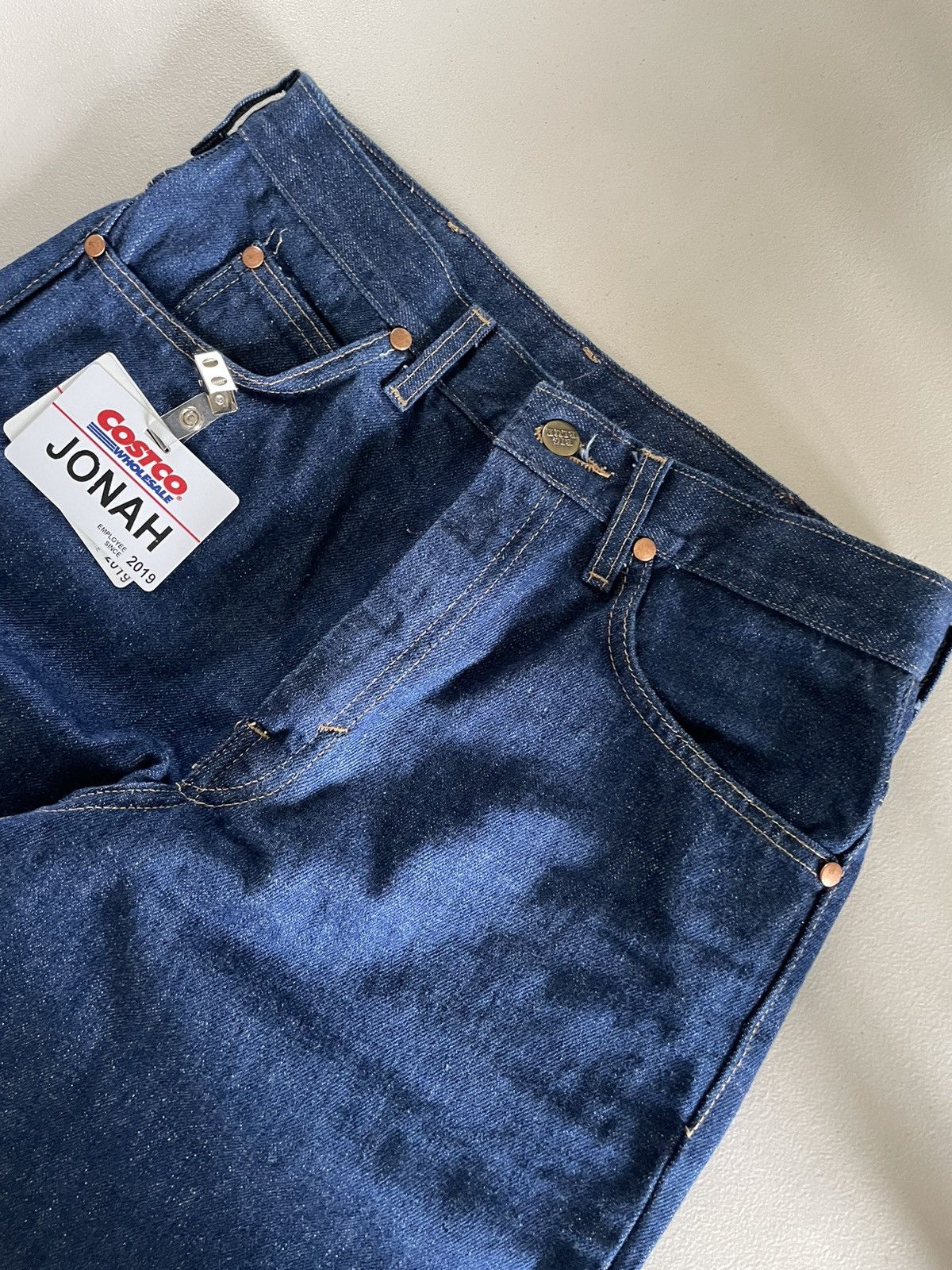 Other Vintage 80’s Big Blue Wide Leg Indigo Blue Denim Jeans Size US 31 - 4 Thumbnail