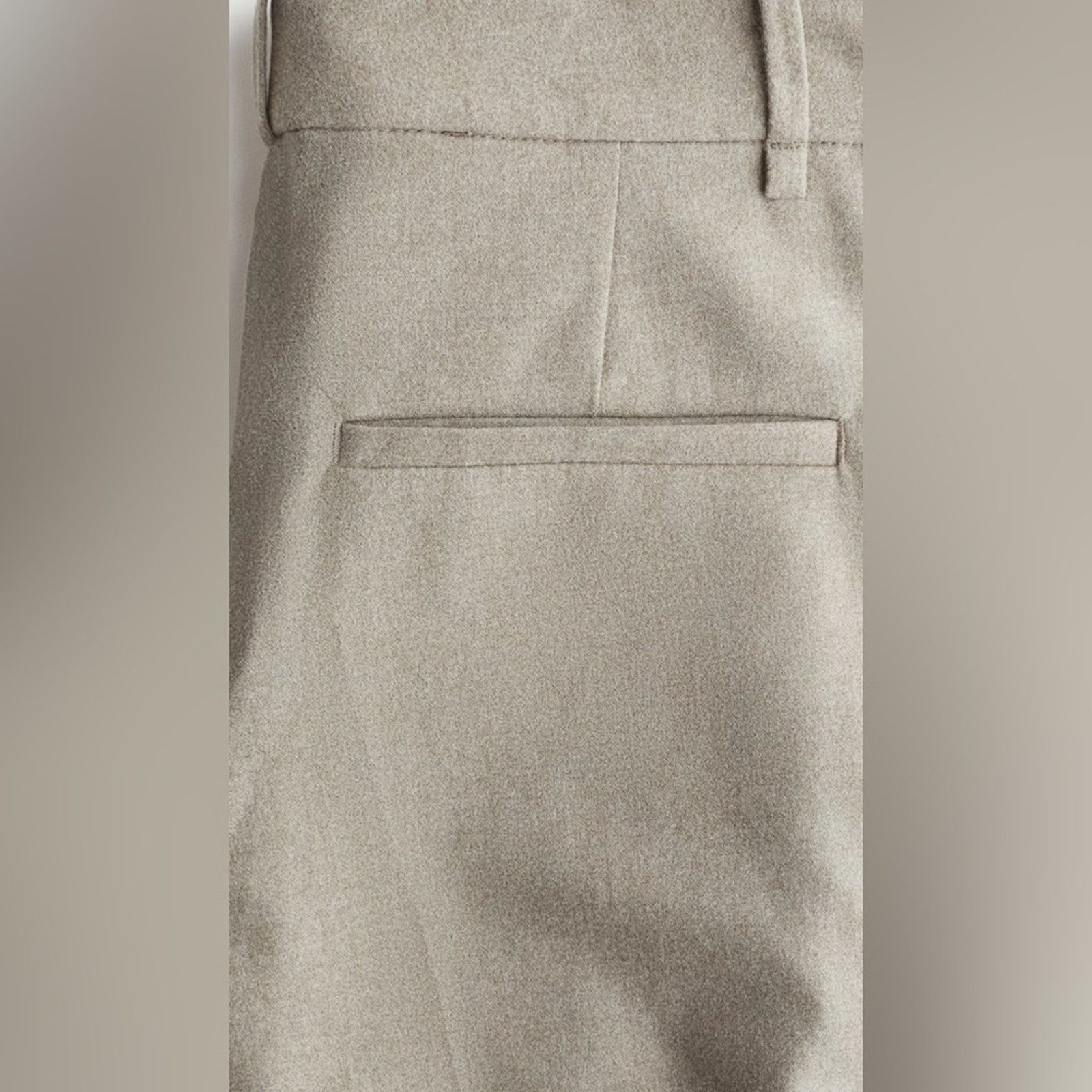 H&M H&M cream colored Linen Blend Wide Leg Trouser pants, sz 14 Size 36" / US 14 / IT 50 - 4 Thumbnail