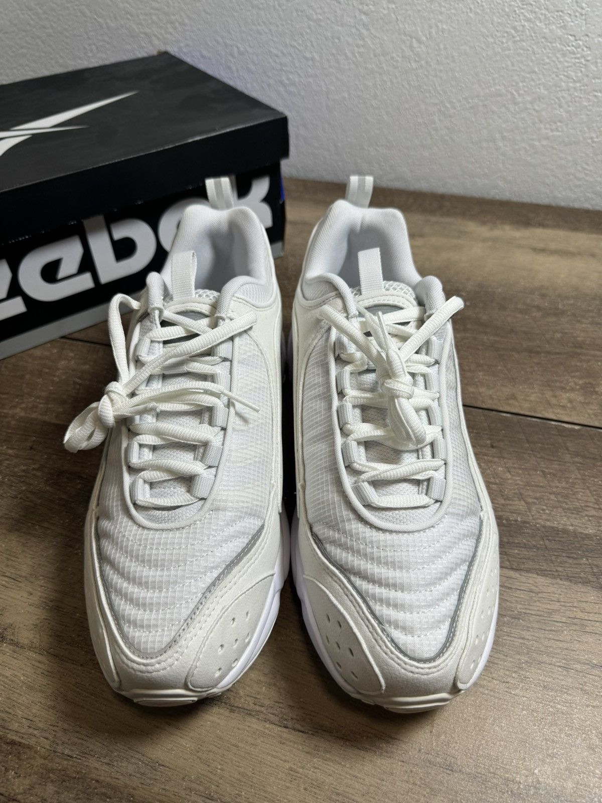 Reebok Reebok Daytona DMX II White Gray Mens Sneakers Size 10.5 NEW Size US 10.5 / EU 43-44 - 3 Thumbnail
