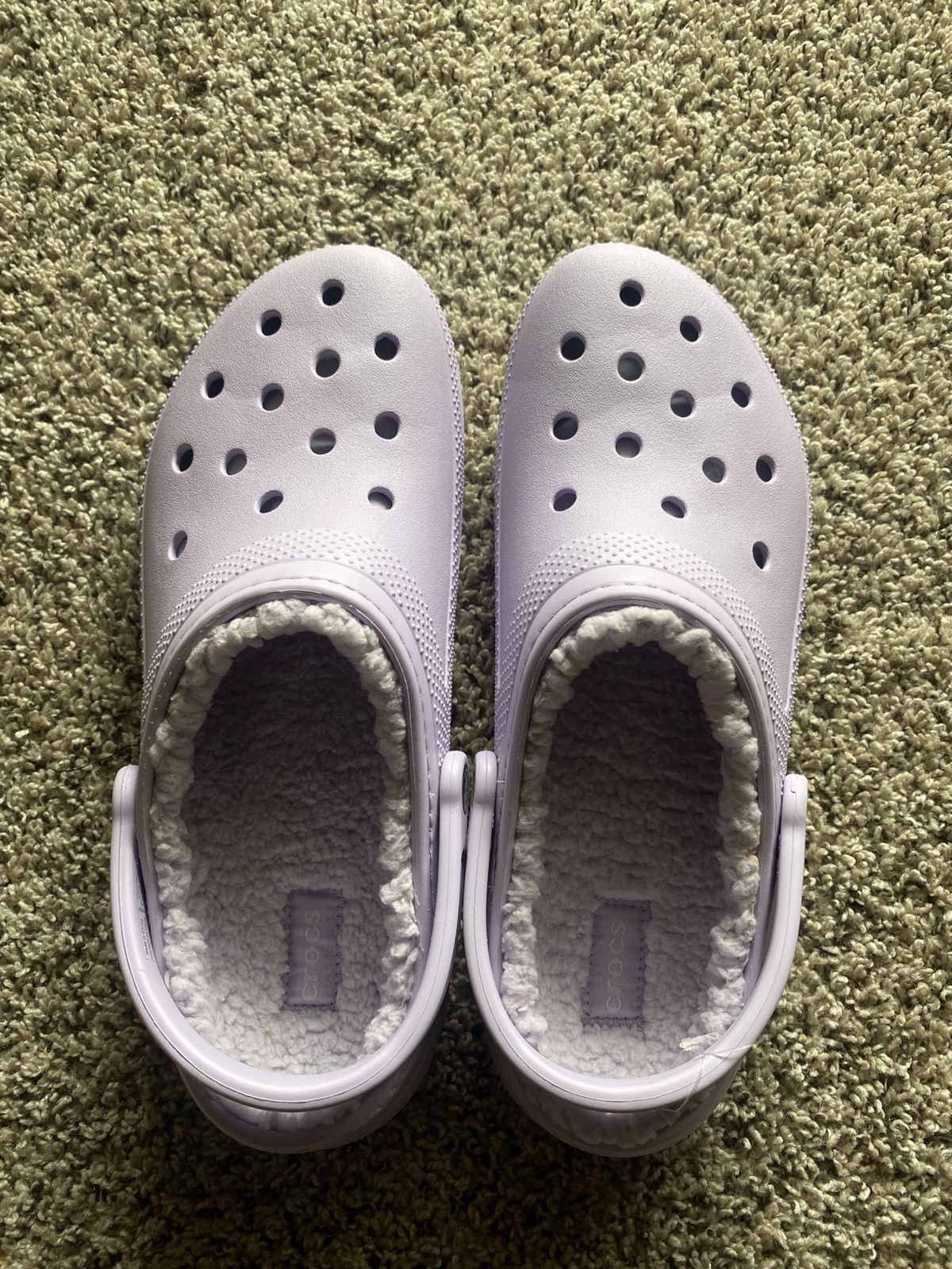 Crocs Purple Fuzzy Crocs Size US 12 / IT 42 - 1 Thumbnail