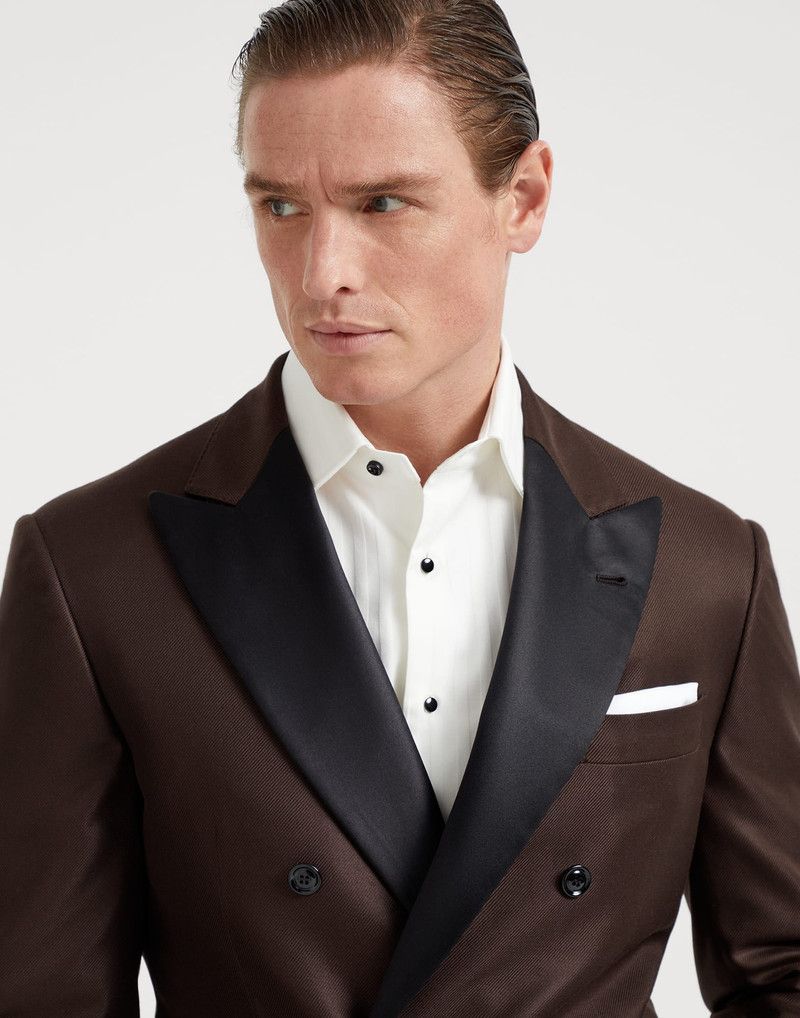 Brunello Cucinelli o1la1rc1a0326 One-And-A-Half Breasted Jacket And Trousers Size US 36 / EU 52 - 3 Thumbnail