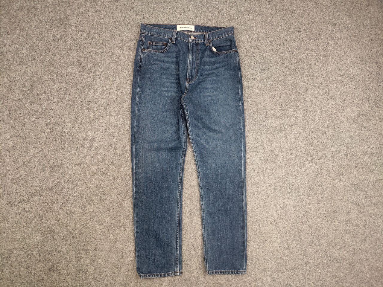 Reformation Reformation Julia High USA Made Design Blue Denim Jeans Size 29" - 2 Thumbnail