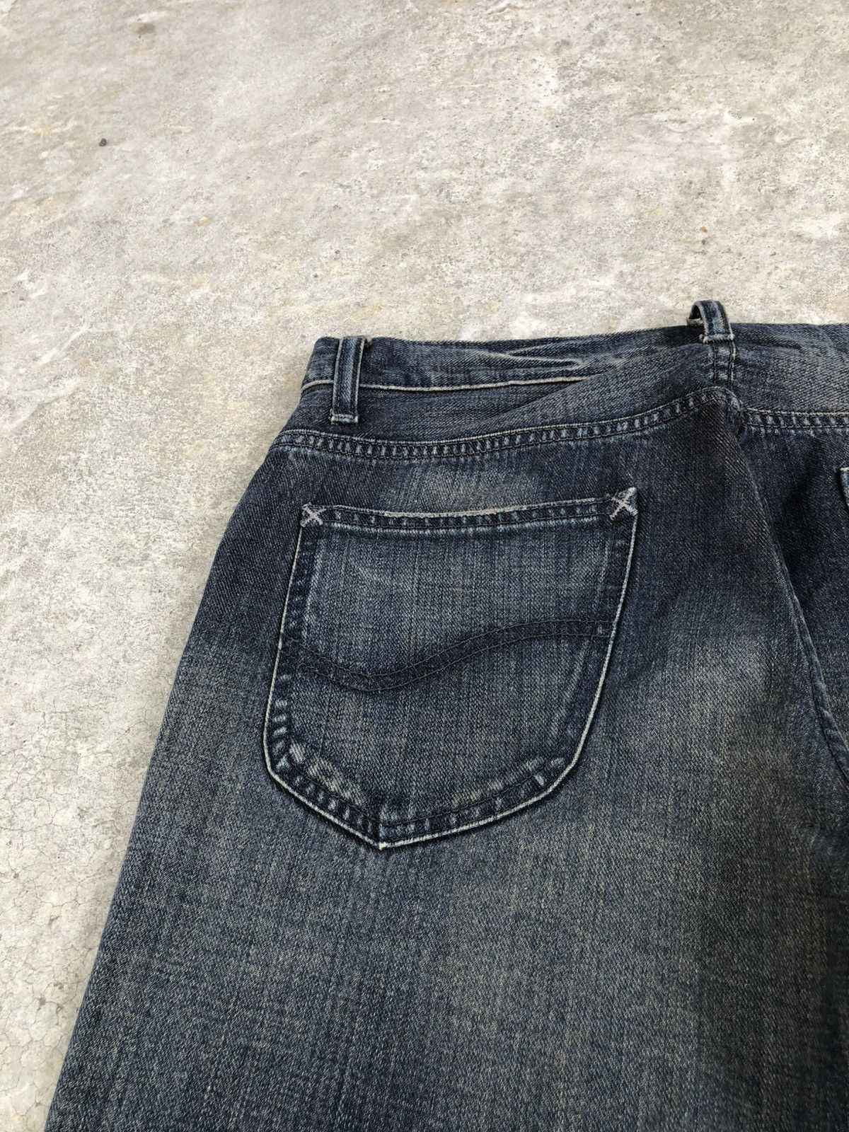 If Six Was Nine Japanese Lee Flared Jeans Distressed Denim Size US 32 / EU 48 - 16 Thumbnail