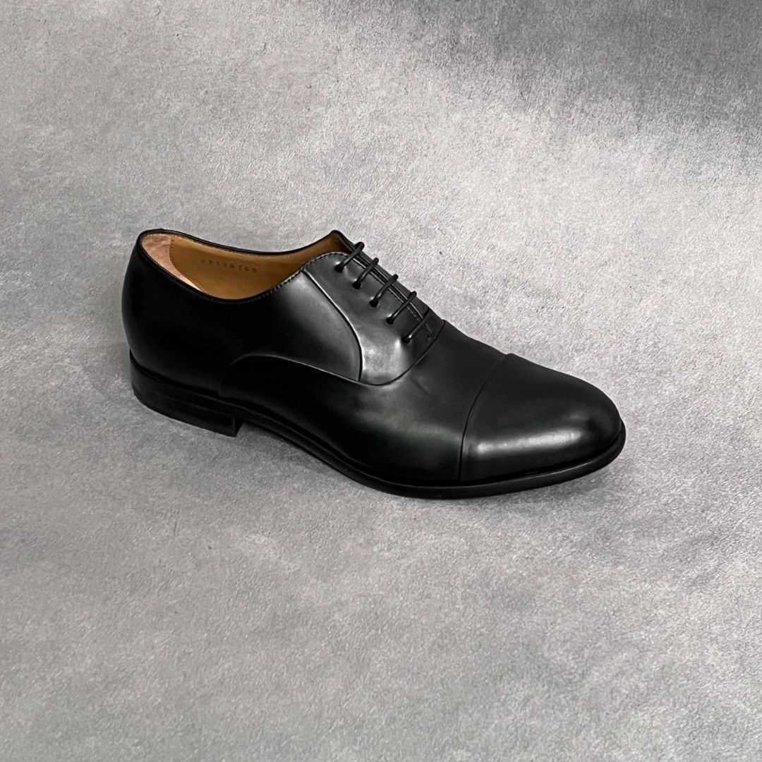 Hugo Boss HUGO BOSS Black Leather Lace-Up Dress Shoes 40 Size US 7 / EU 40 - 6 Thumbnail