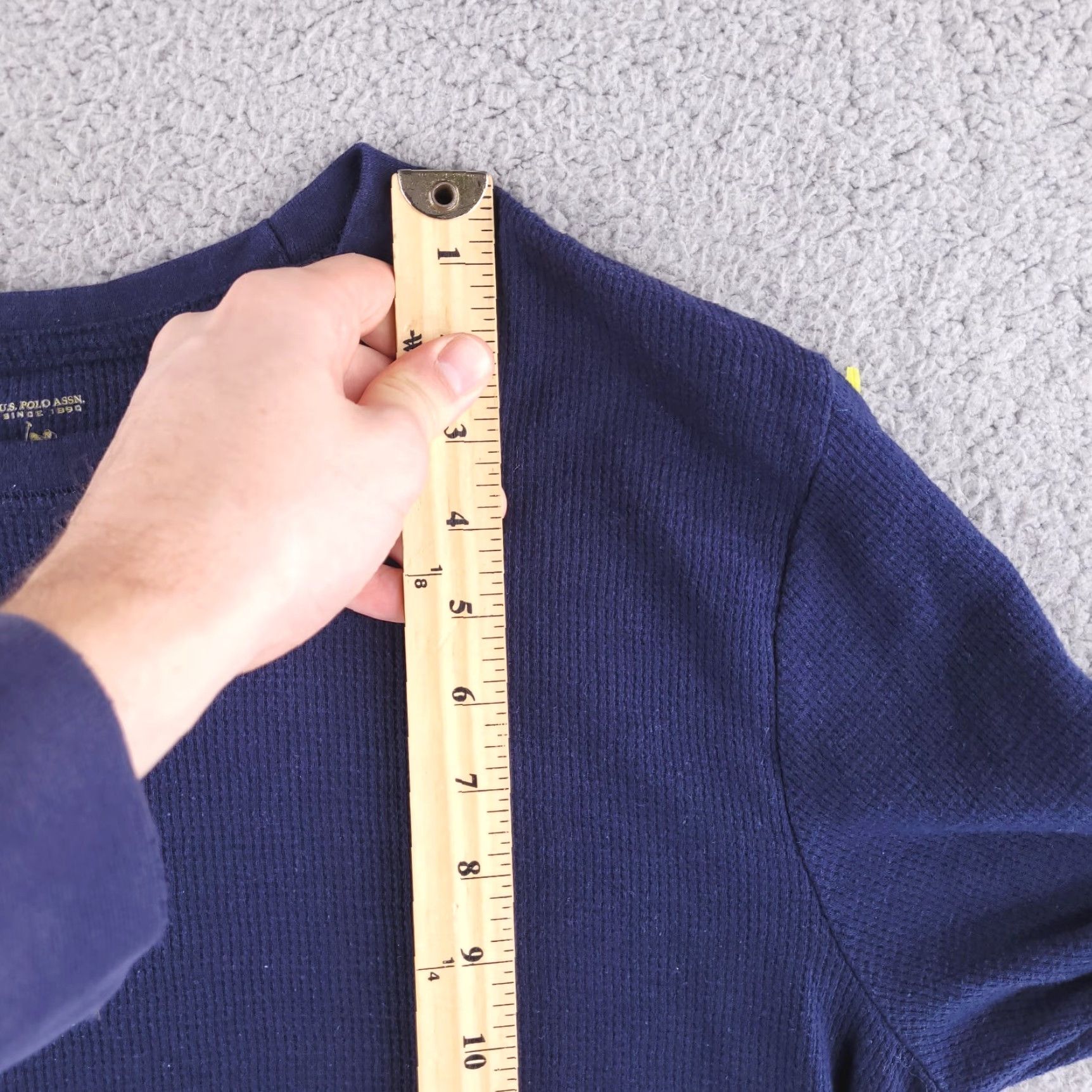 Vintage US Polo ASSN Shirt Mens Large Blue Thermal Waffle Sleep Lounge Long Sleeve Size US L / EU 52-54 / 3 - 6 Thumbnail