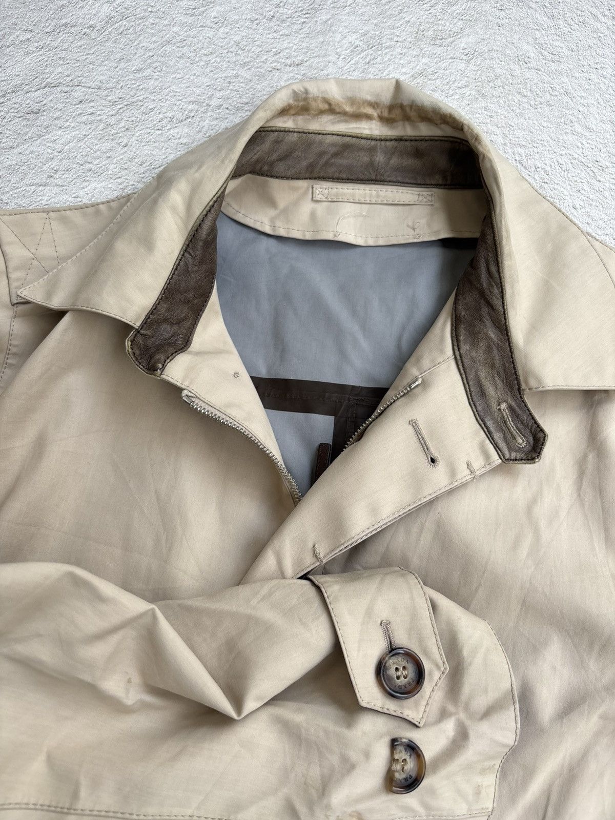 Prada sport vintage coat jacket mix leather