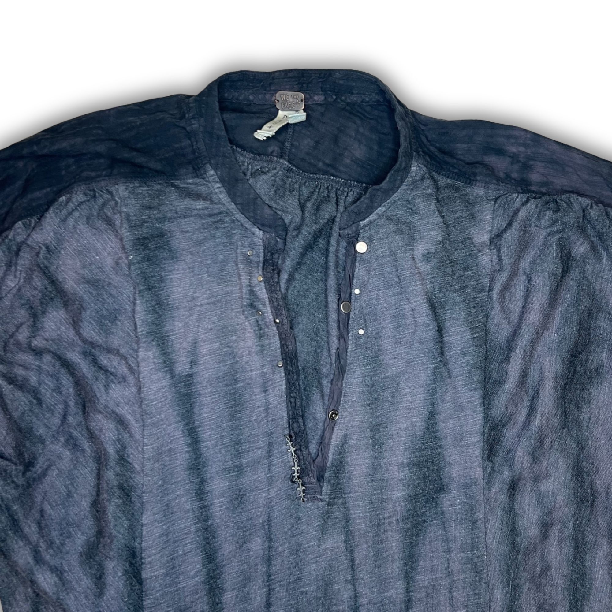 Free People Free People We The Free Button Up Top Sheer Long Sleeve Ligh Size US M / EU 48-50 / 2 - 3 Thumbnail