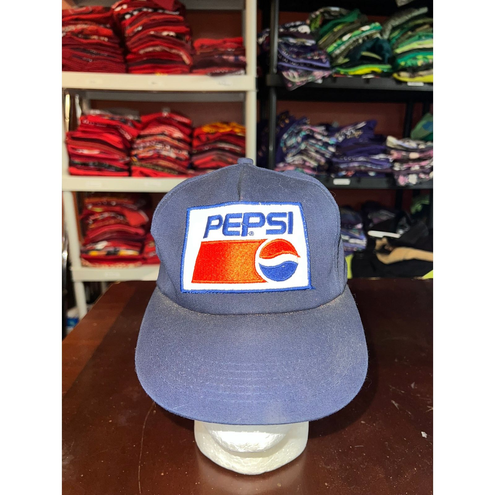 Pepsi Vintage Pepsi Snapback Blue Logo Cap Soda Promo Unitog 90s Size ONE SIZE - 1 Thumbnail