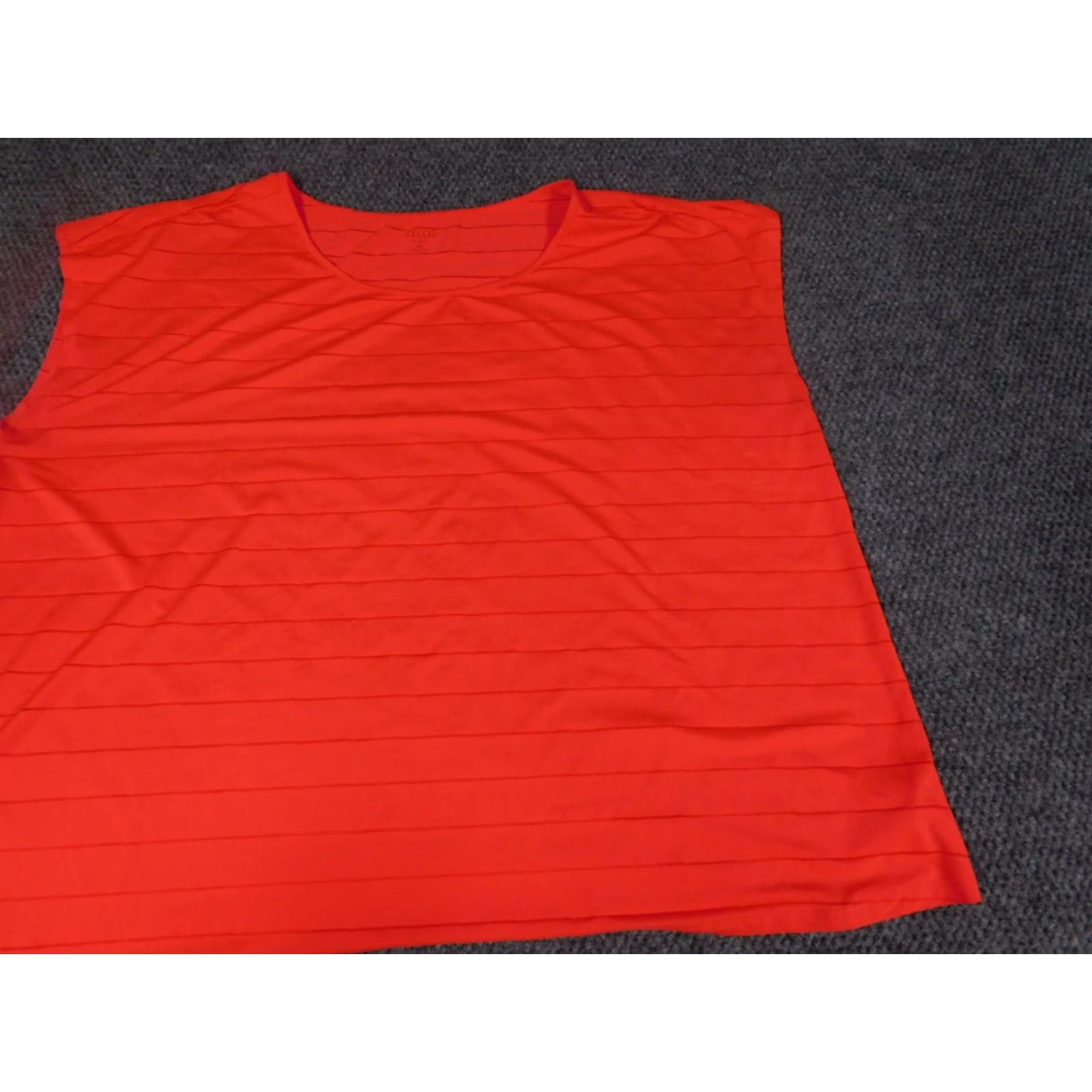 Vintage Zelos Womens Tank 2X Plus Orange Active Stretch Sleeveless Round Neck Pullover Yoga Athletic Plus Size Women Top Size XXL / US 16-18 / IT 52-54 - 2 Thumbnail