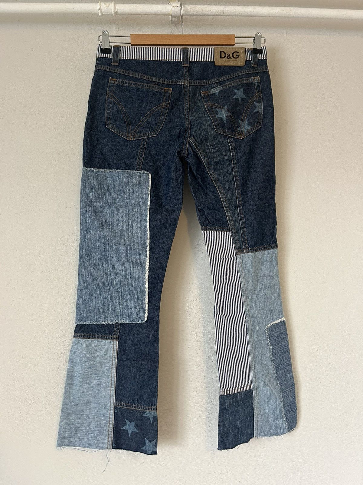 Dolce & Gabbana D&G Dolce & Gabbana Patchwork Star and Stripe Jeans Size US 30 / EU 46 - 2 Thumbnail