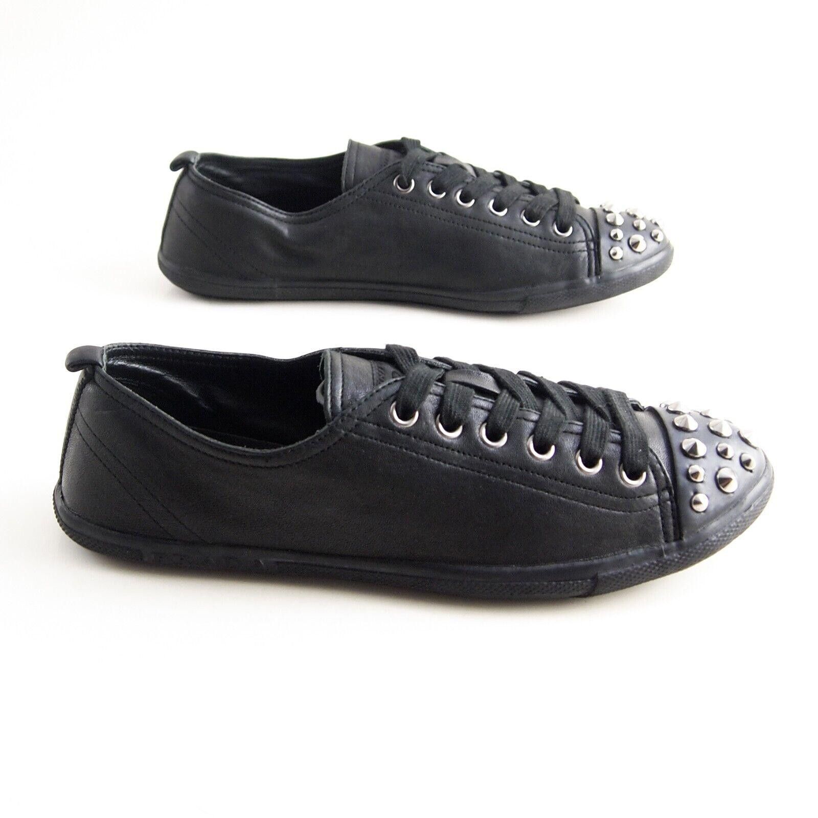Prada Prada Studded Low Top Sneakers Black EU 38 US 8 Size US 8 / IT 38 - 7 Thumbnail
