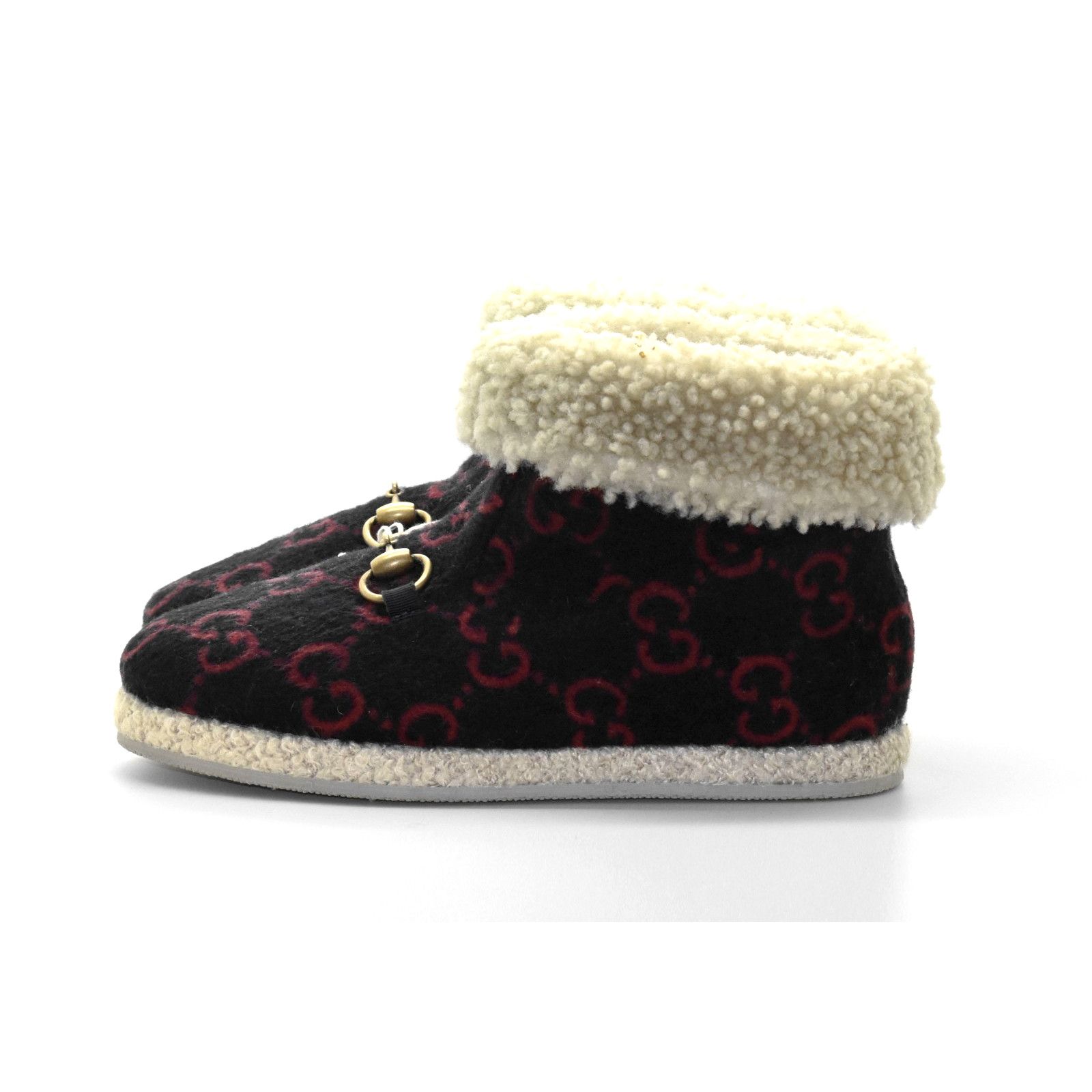 Gucci GUCCI Fria Lamb Shearling GG Pattern Ankle Boots Size 5/35 Size US 5 / IT 35 - 3 Thumbnail