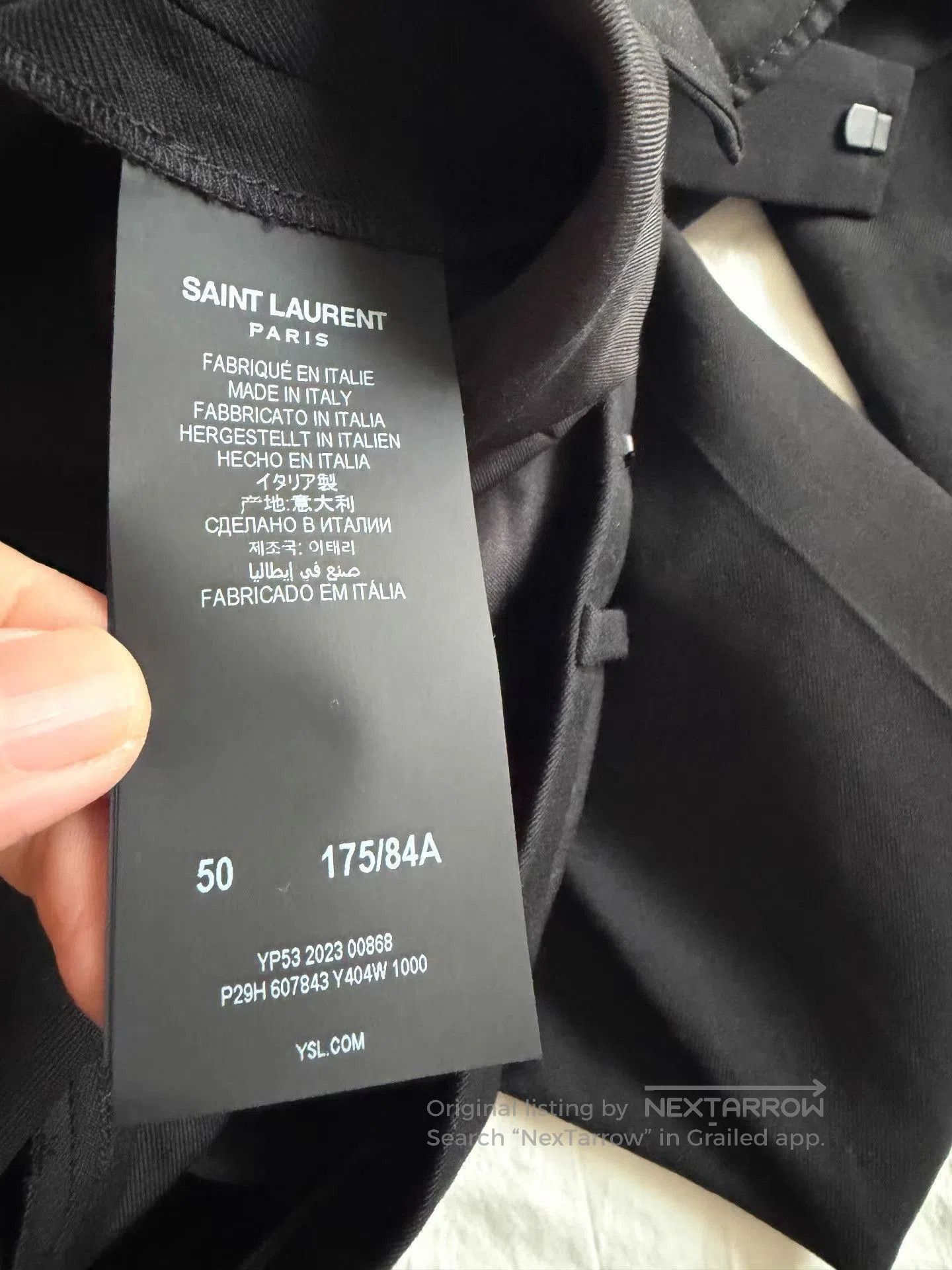 Saint Laurent Paris Black Tailored Casual Pants Size 34. Size US 34 / EU 50 - 5 Thumbnail