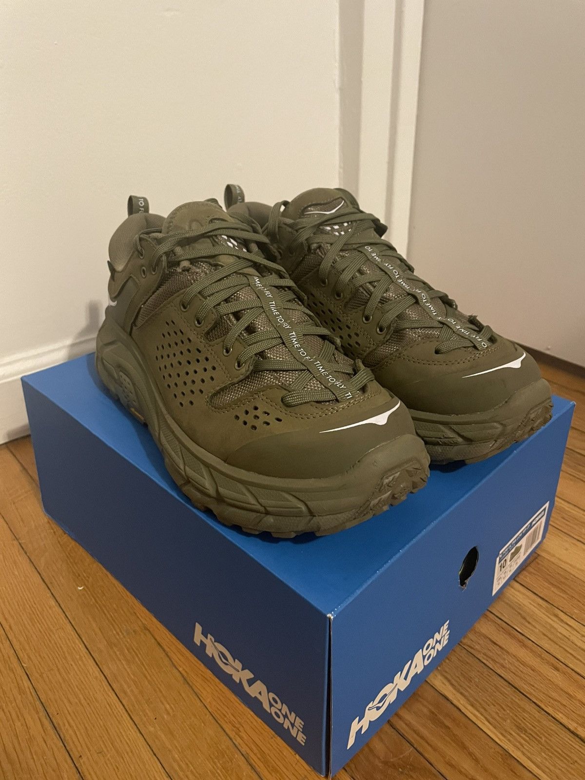 Hoka × Hoka One One Hoka One One Tor Ultra Low WP JP - Olive | Grailed 