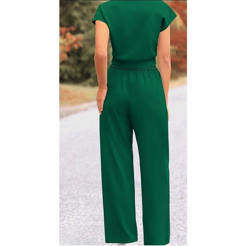 The Unbranded Brand Women's 2Piece Outfits Tracksuit Twist Crop Wide SIZE LARGE Size 24" / US 00 / IT 34 - 2 Thumbnail