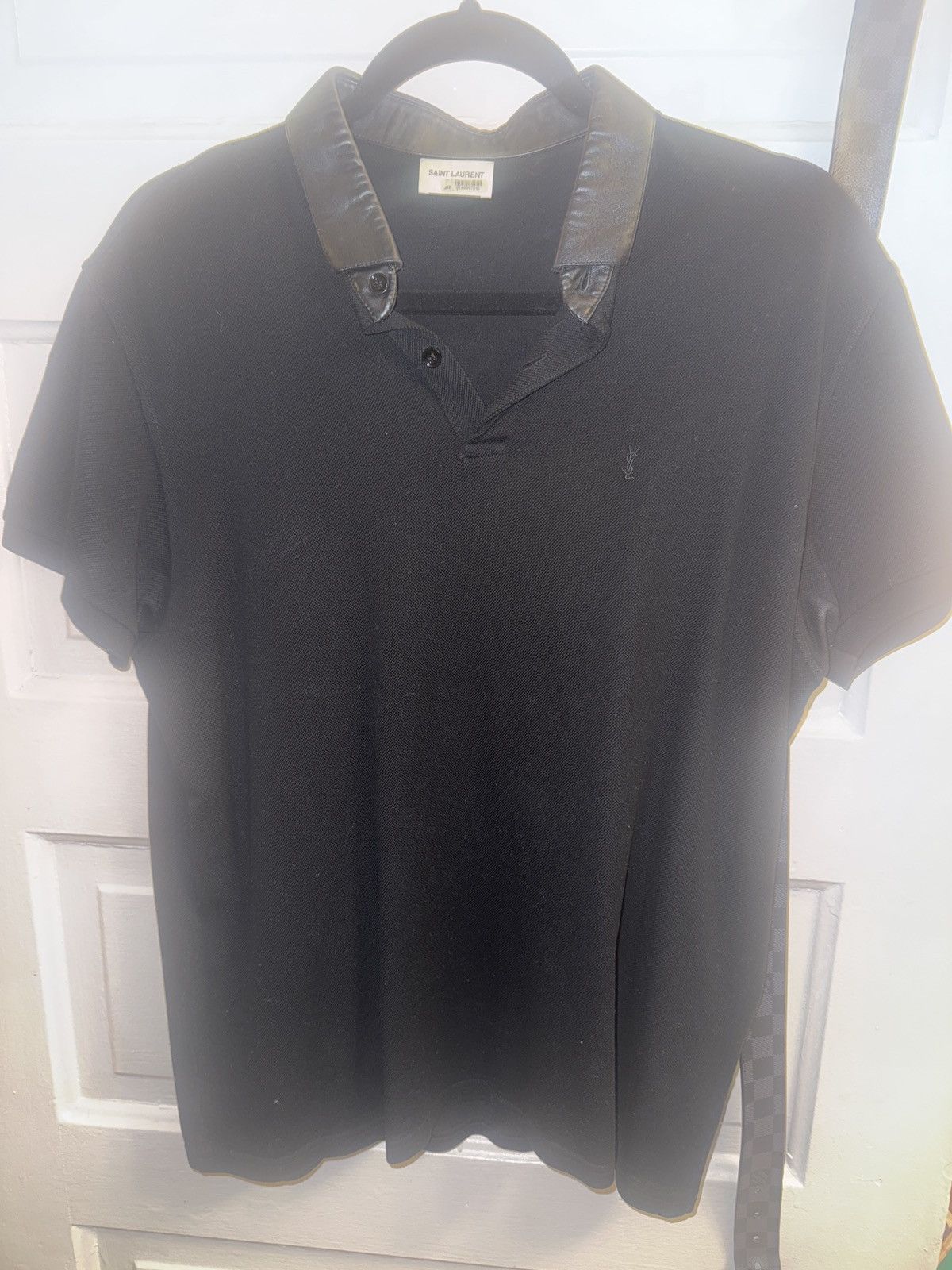Saint Laurent Paris Saint Laurent Paris calfskin polo Size US L / EU 52-54 / 3 - 6 Thumbnail