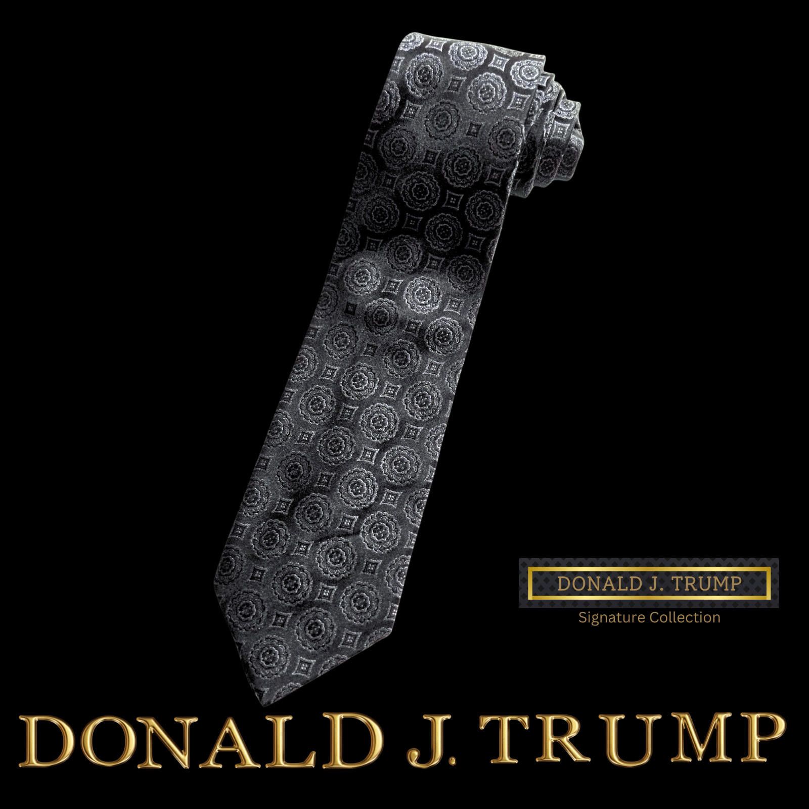 Designer Donald J. Trump Collection Necktie Black Paisley w/ Gift Box Size ONE SIZE - 1 Thumbnail