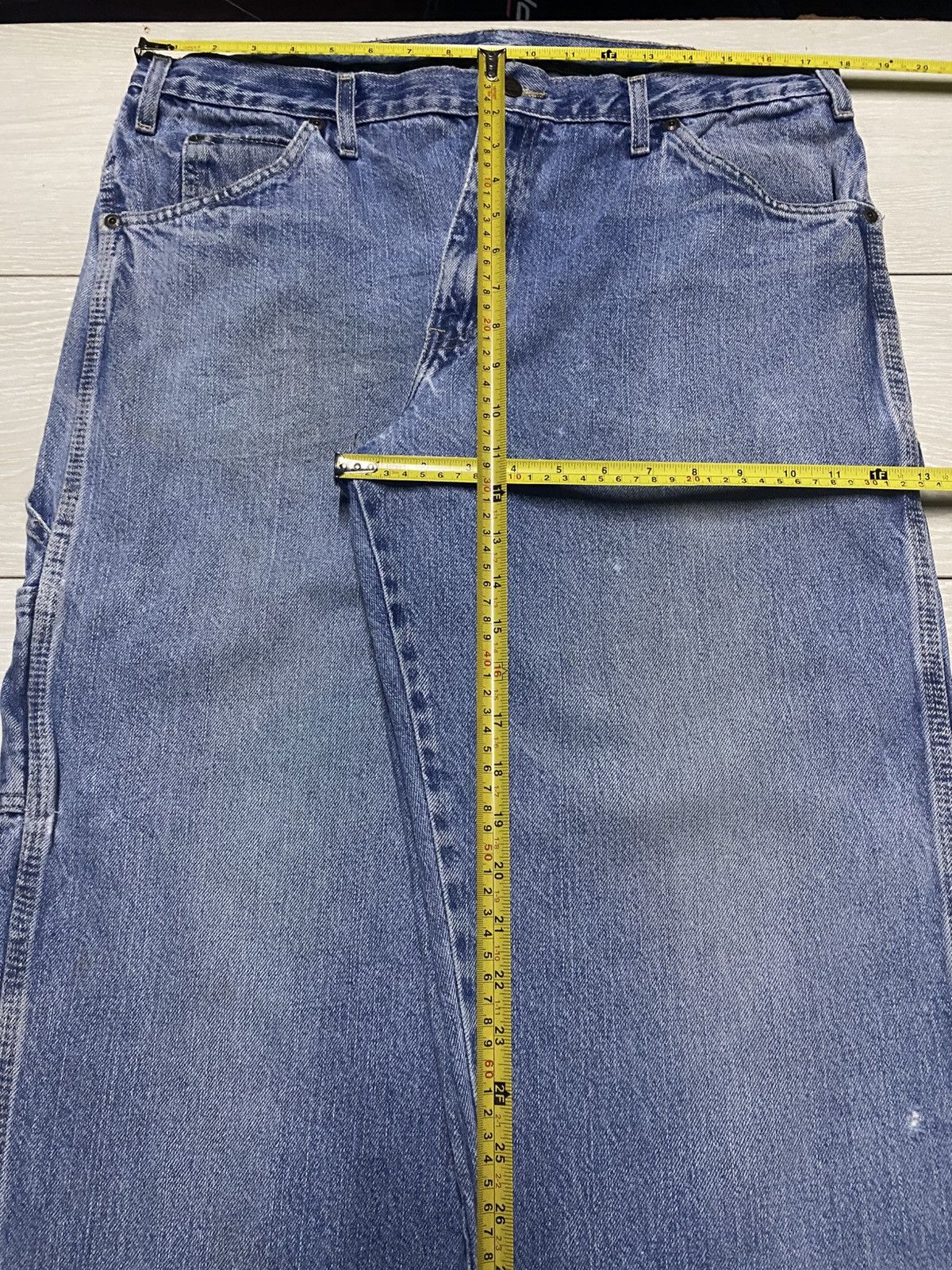 Dickies Vintage Dickies Carpenter Light Wash Baggy Jeans Size US 35 - 14 Thumbnail