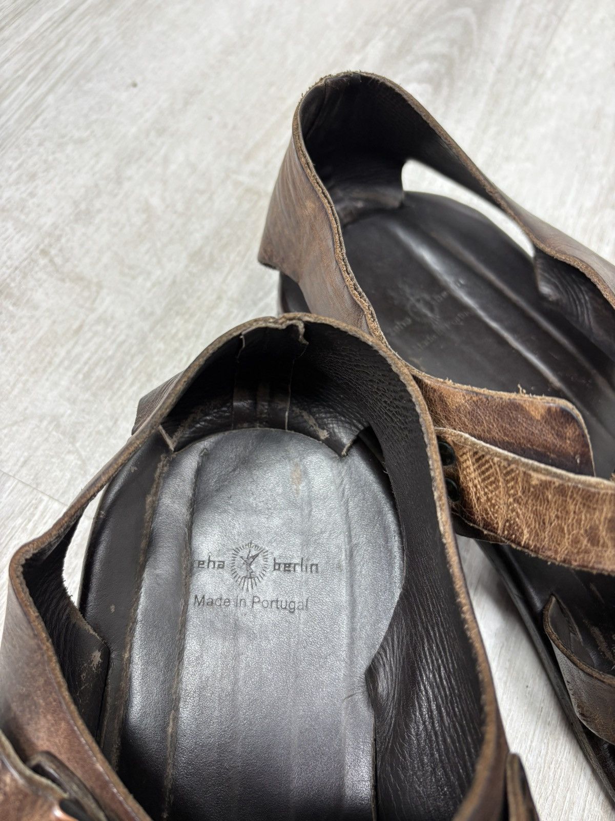 Other Mens leather sandals Zeha Berlin Size 42 Color Brown Size US 9 / EU 42 - 10 Thumbnail